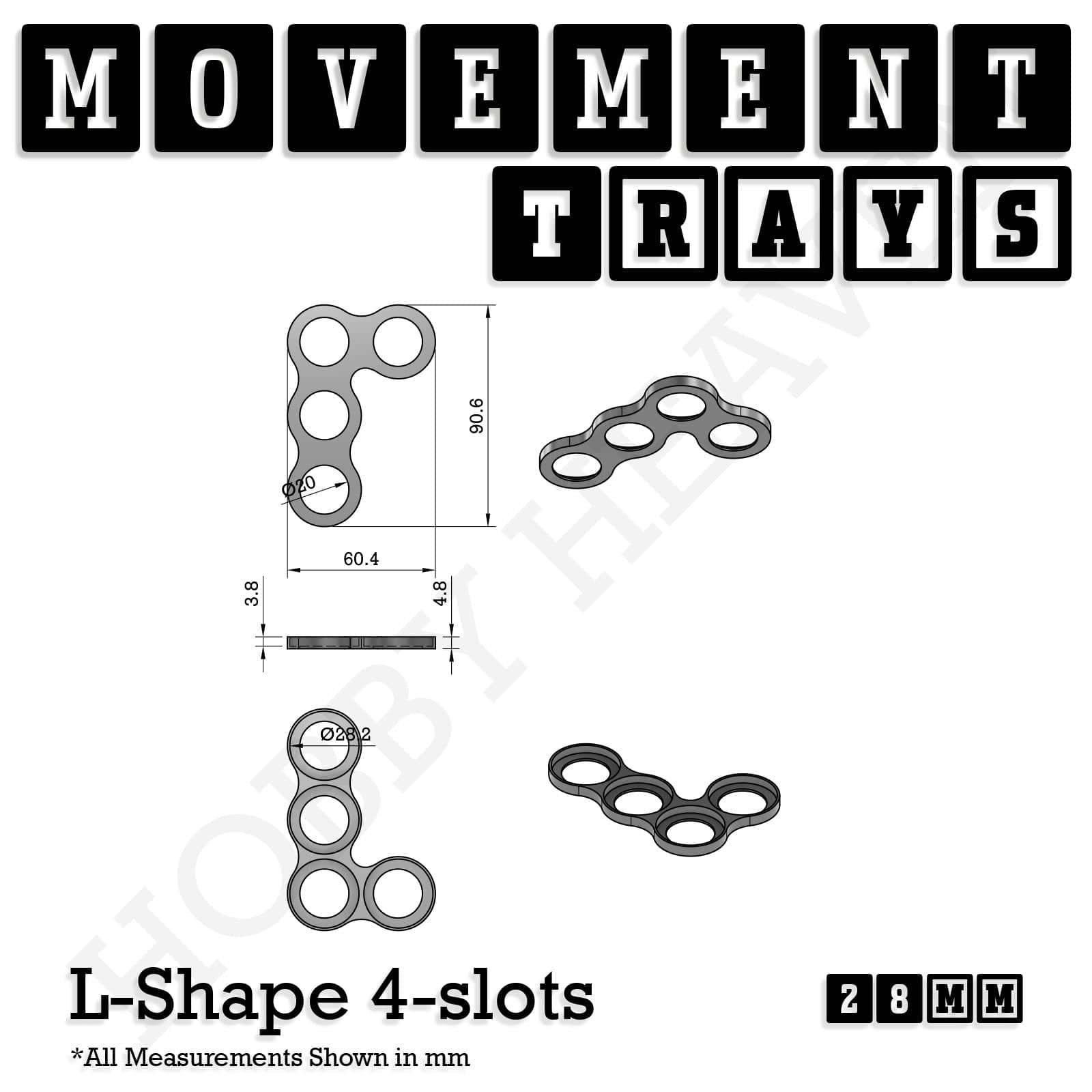 Movement Tray 28mm Movement Trays for Tabletop Games | Wargaming | Full Range