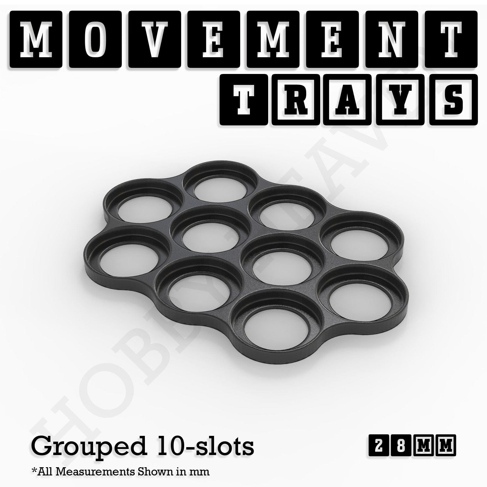 Movement Tray 28mm Movement Trays for Tabletop Games | Wargaming | Full Range