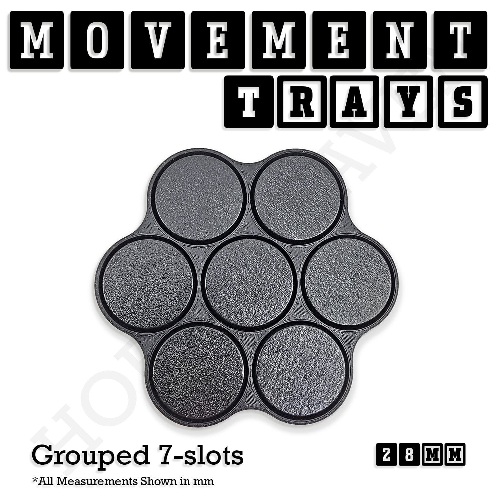 Movement Tray 28mm Movement Trays for Tabletop Games | Wargaming | Full Range