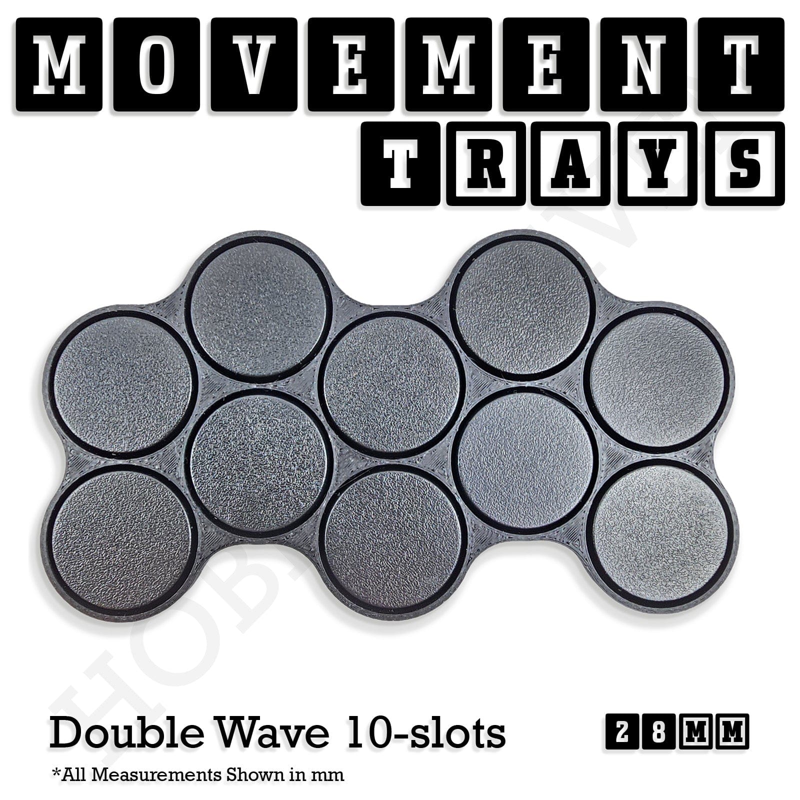 Movement Tray 28mm Movement Trays for Tabletop Games | Wargaming | Full Range
