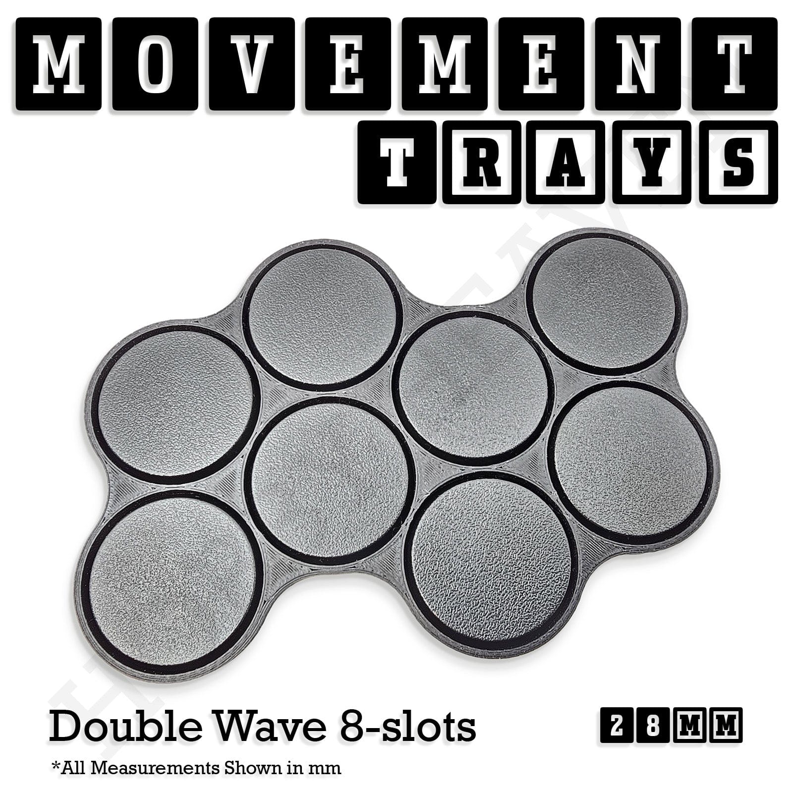 Movement Tray 28mm Movement Trays for Tabletop Games | Wargaming | Full Range