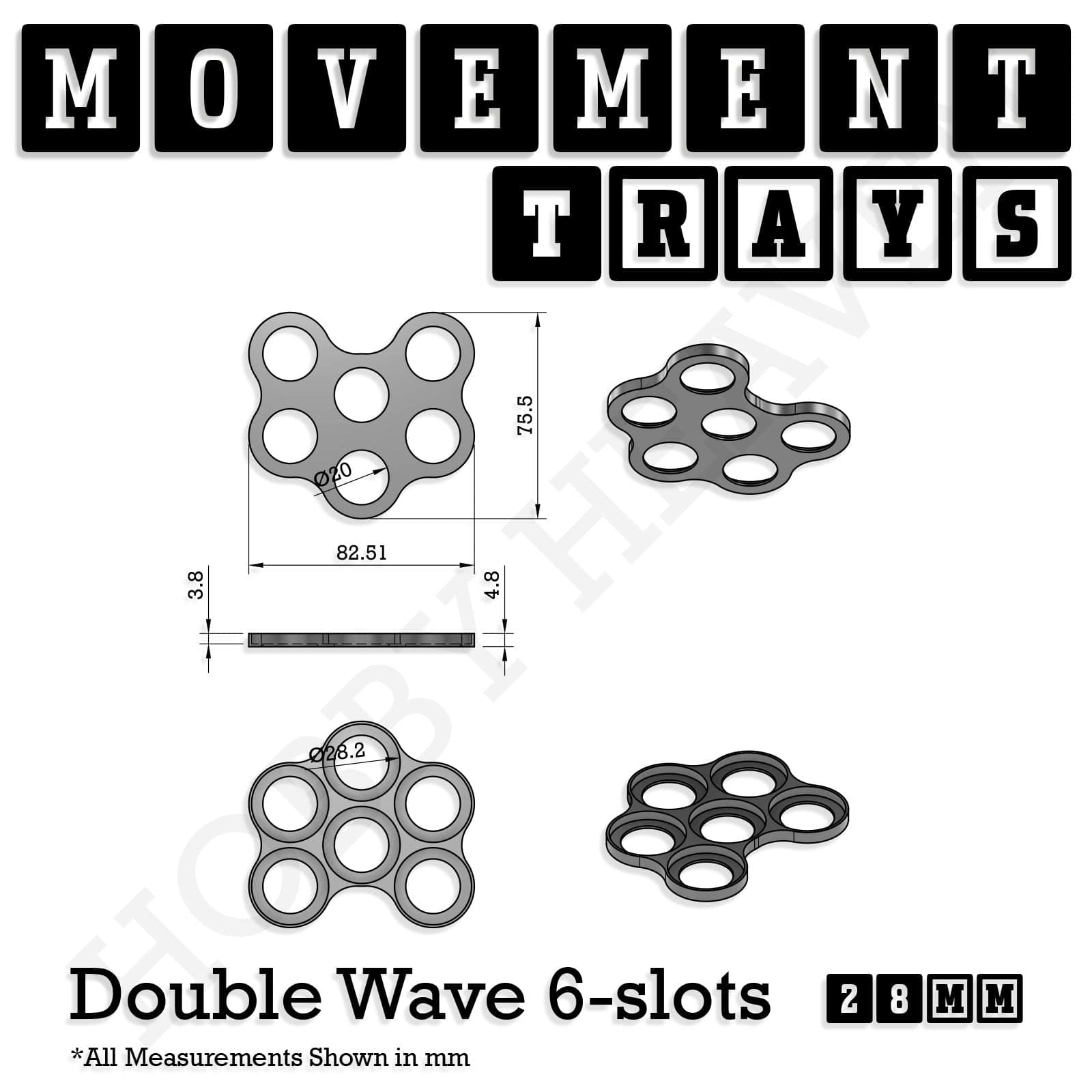 Movement Tray 28mm Movement Trays for Tabletop Games | Wargaming | Full Range