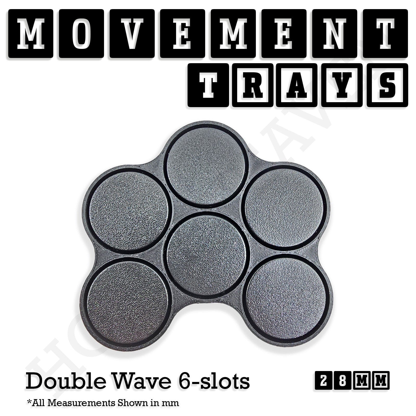 Movement Tray 28mm Movement Trays for Tabletop Games | Wargaming | Full Range