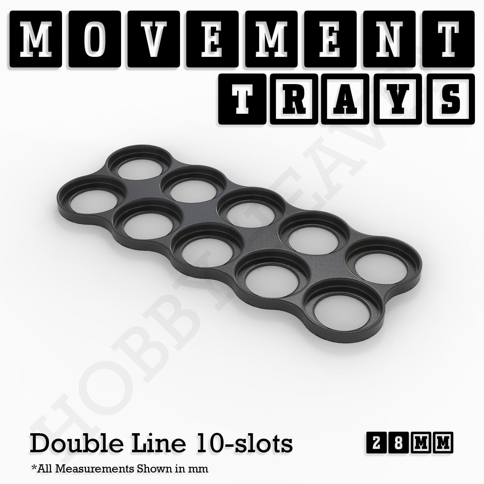 Movement Tray 28mm Movement Trays for Tabletop Games | Wargaming | Full Range