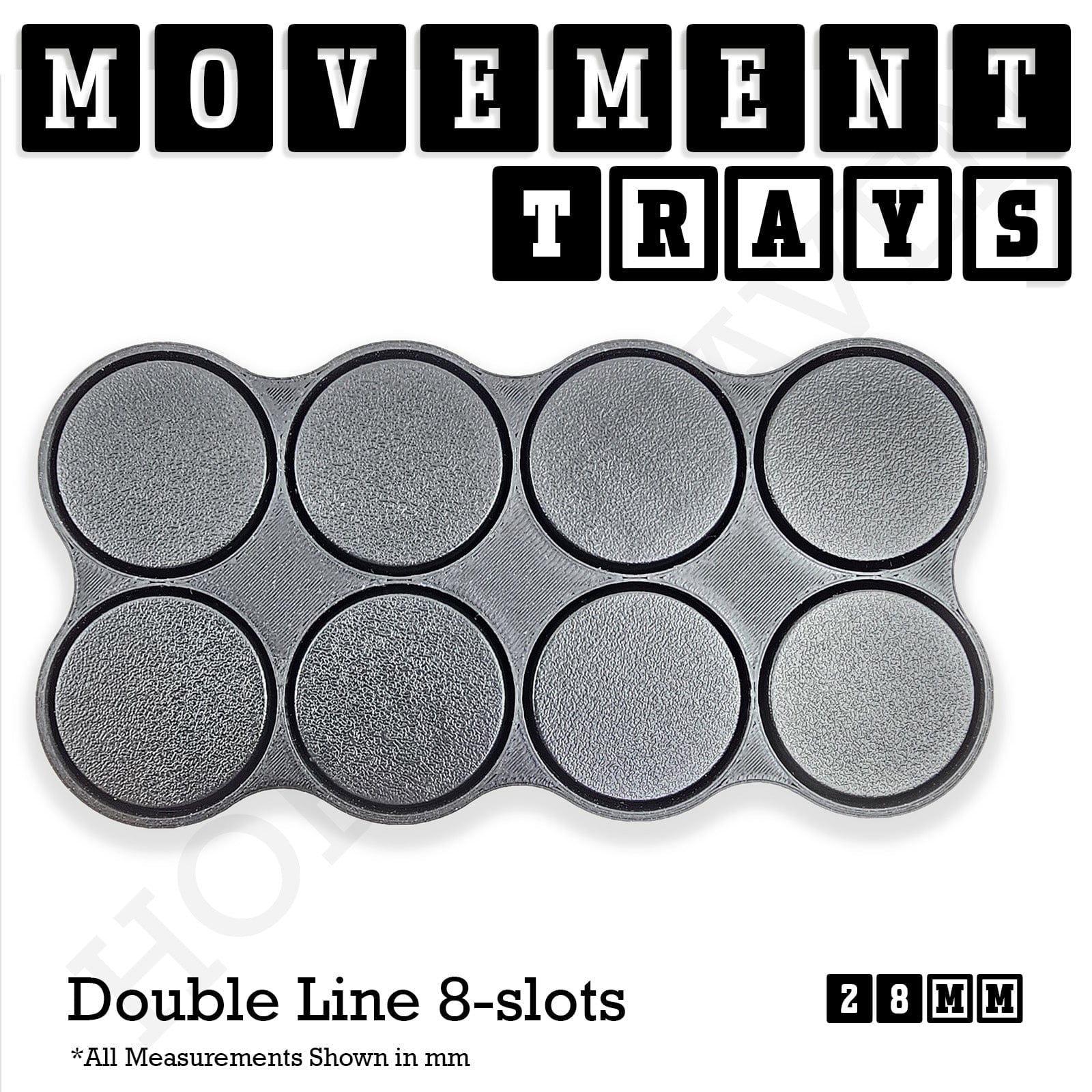 Movement Tray 28mm Movement Trays for Tabletop Games | Wargaming | Full Range