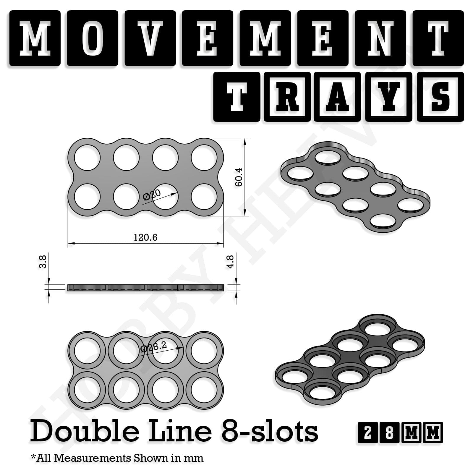 Movement Tray 28mm Movement Trays for Tabletop Games | Wargaming | Full Range