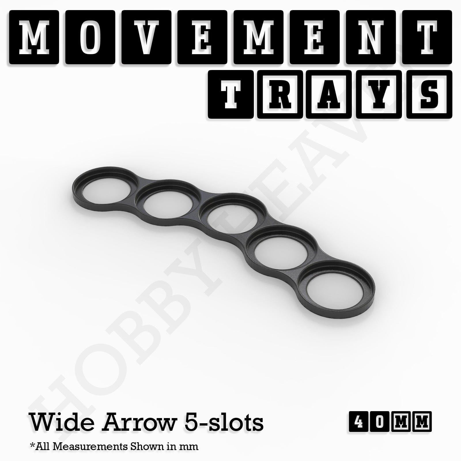 Movement Tray 40mm Movement Trays for Miniatures | Tabletop Wargames Compatible | Full Range
