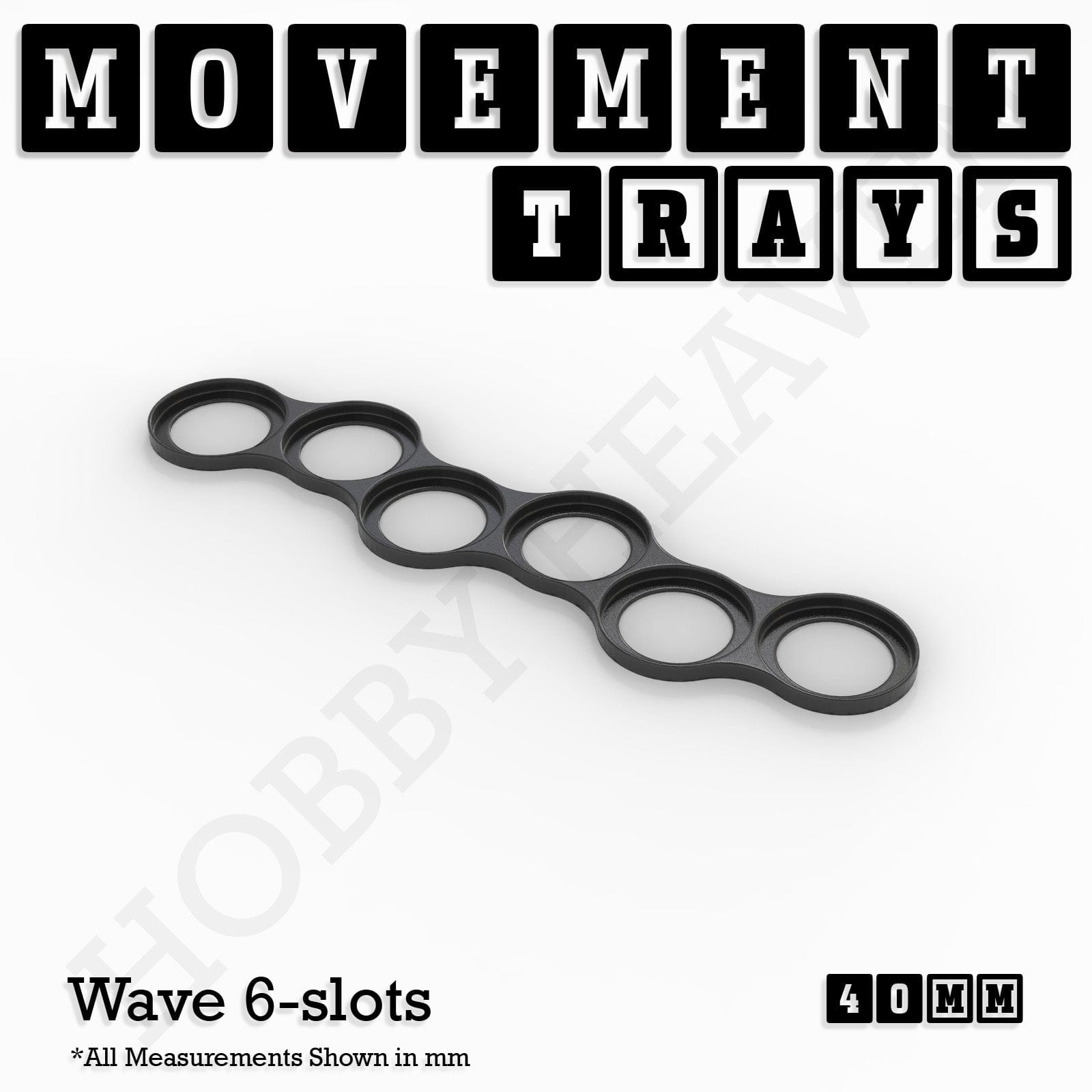 Movement Tray 40mm Movement Trays for Miniatures | Tabletop Wargames Compatible | Full Range