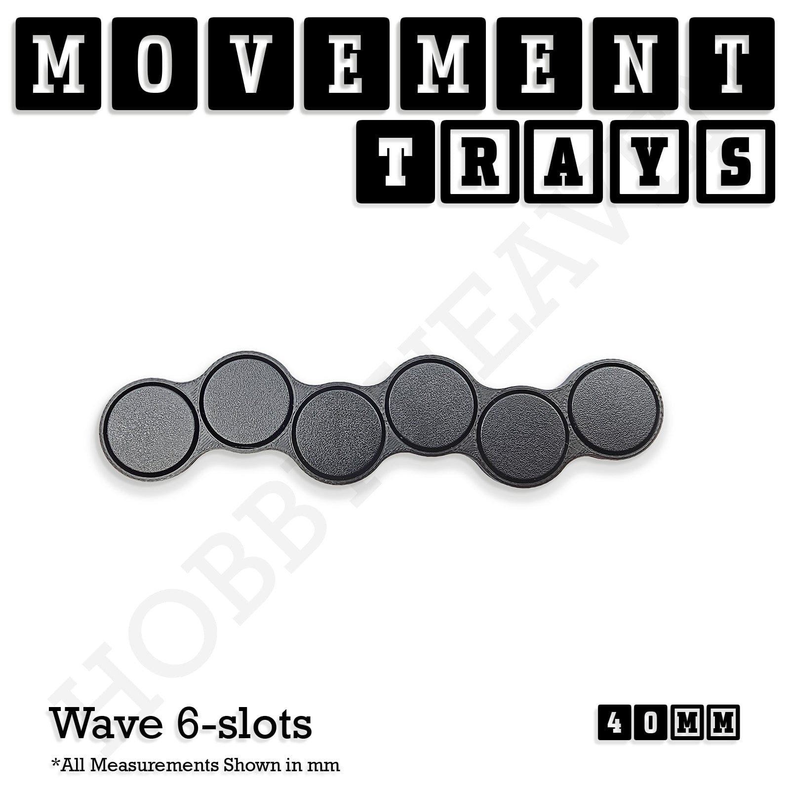Movement Tray 40mm Movement Trays for Miniatures | Tabletop Wargames Compatible | Full Range