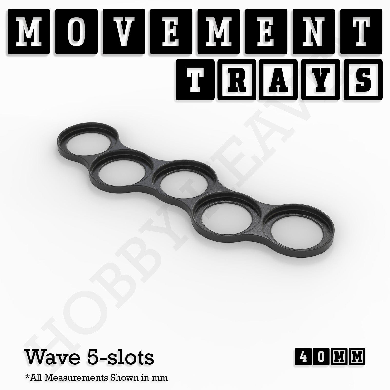Movement Tray 40mm Movement Trays for Miniatures | Tabletop Wargames Compatible | Full Range