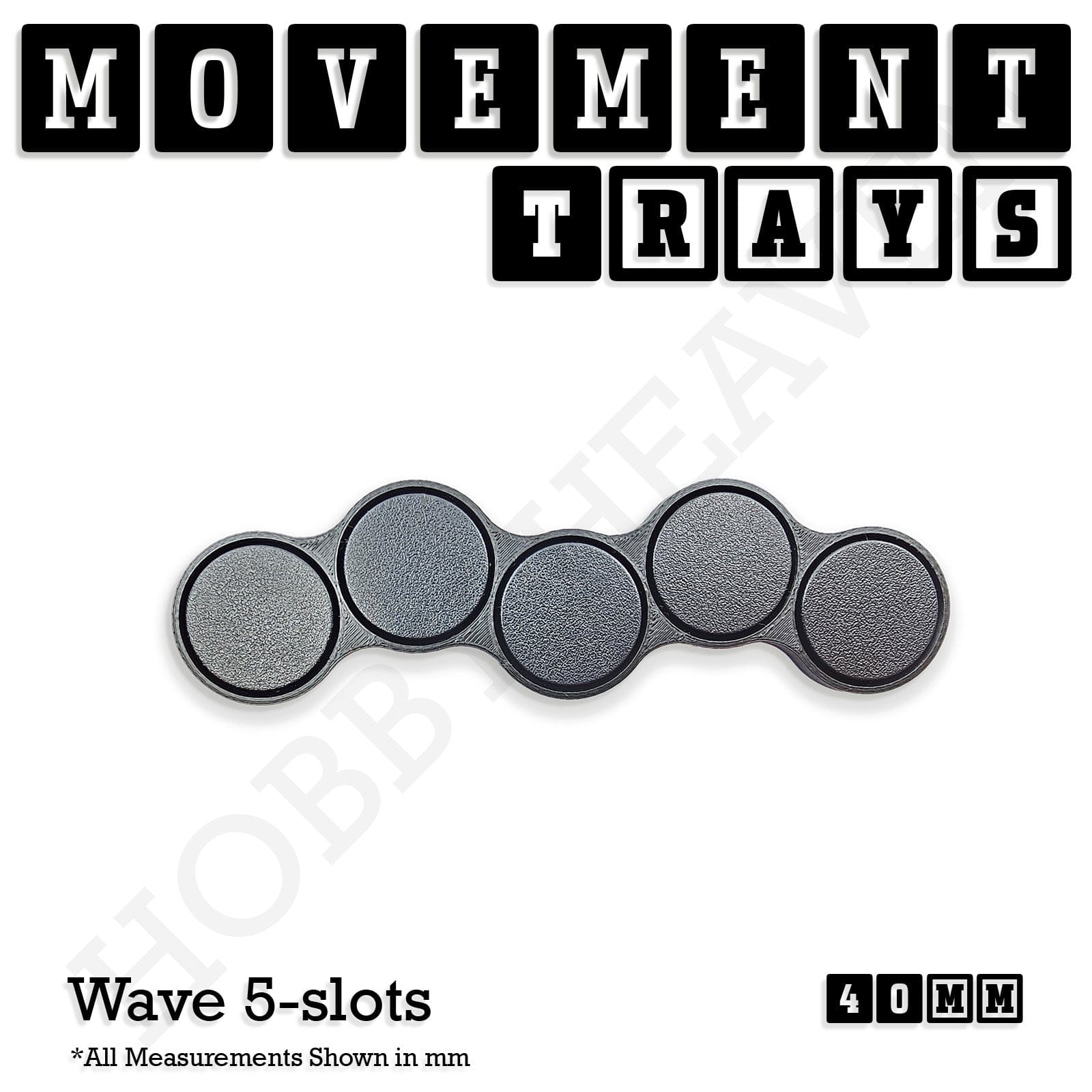 Movement Tray 40mm Movement Trays for Miniatures | Tabletop Wargames Compatible | Full Range