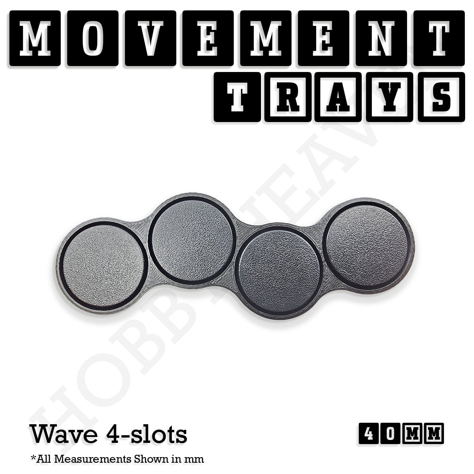 Movement Tray 40mm Movement Trays for Miniatures | Tabletop Wargames Compatible | Full Range