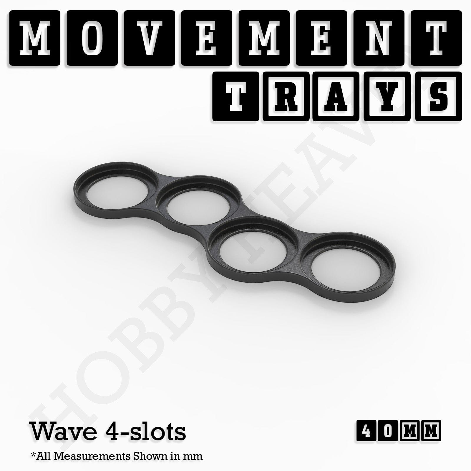 Movement Tray 40mm Movement Trays for Miniatures | Tabletop Wargames Compatible | Full Range