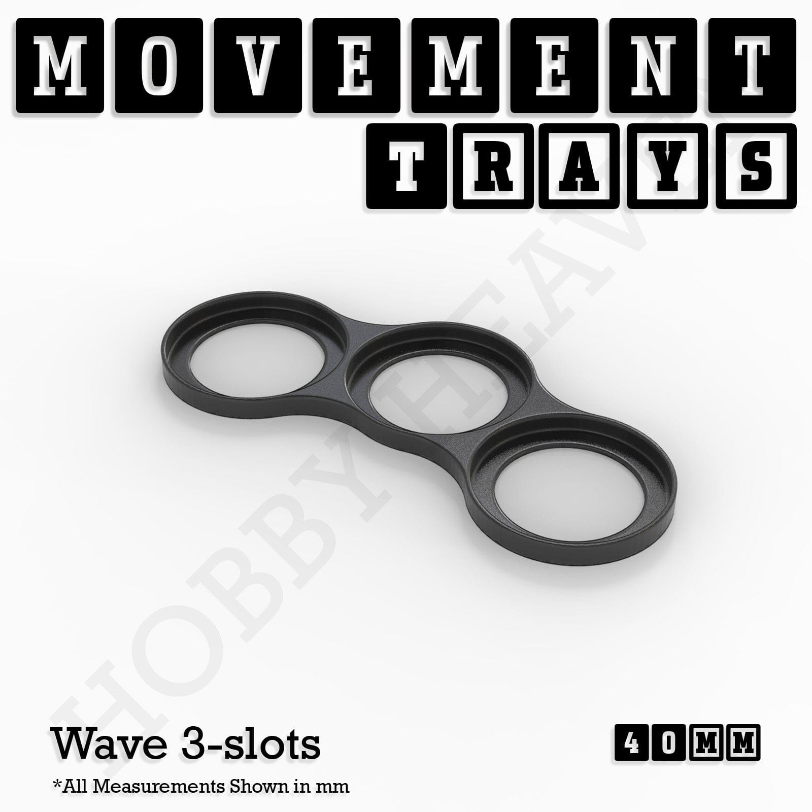 Movement Tray 40mm Movement Trays for Miniatures | Tabletop Wargames Compatible | Full Range