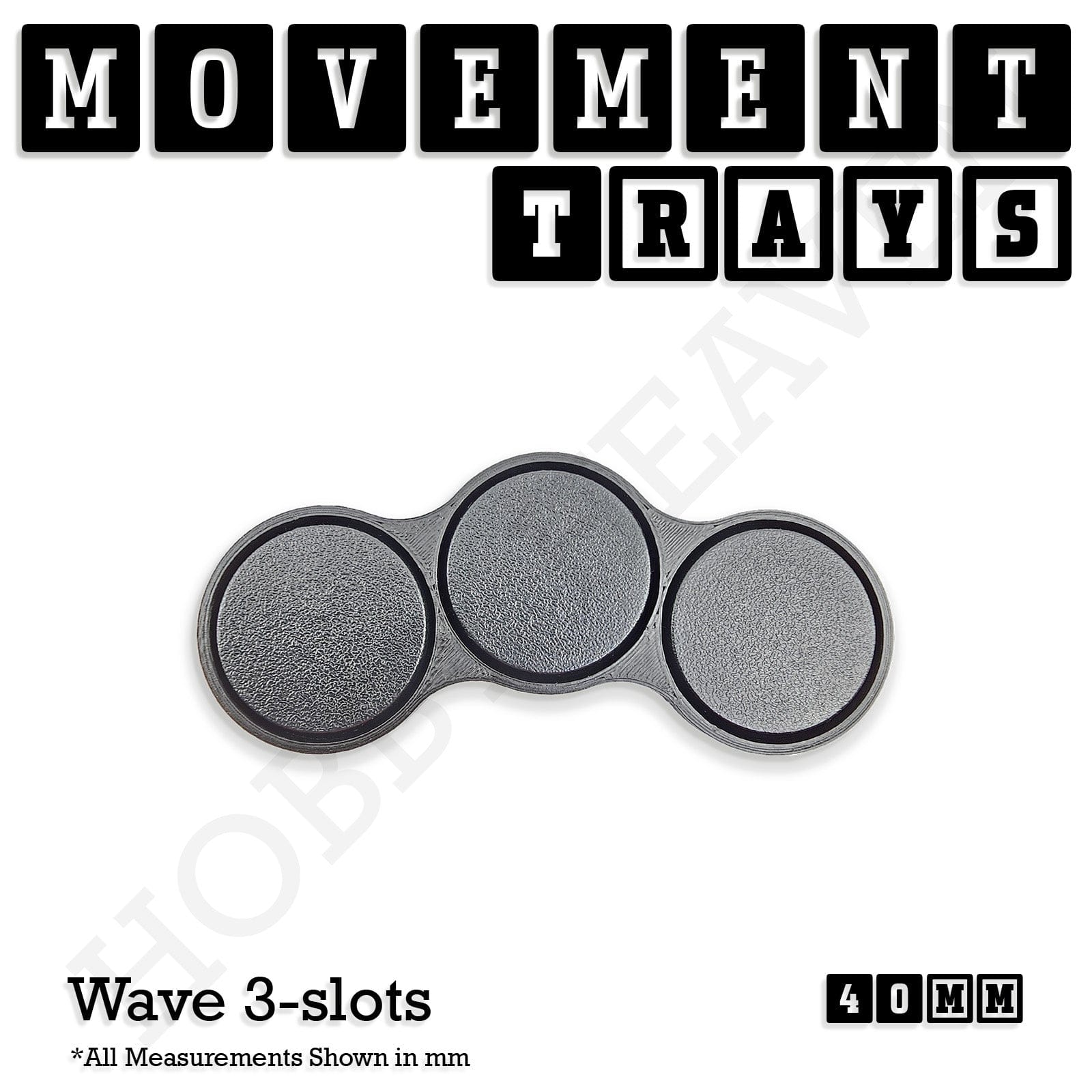 Movement Tray 40mm Movement Trays for Miniatures | Tabletop Wargames Compatible | Full Range