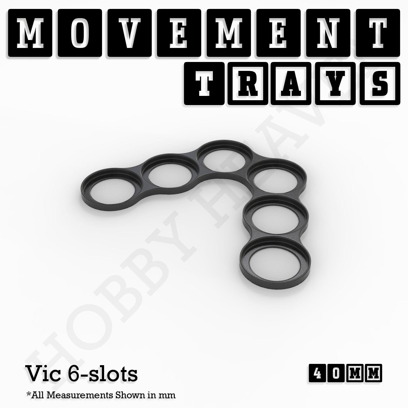 Movement Tray 40mm Movement Trays for Miniatures | Tabletop Wargames Compatible | Full Range