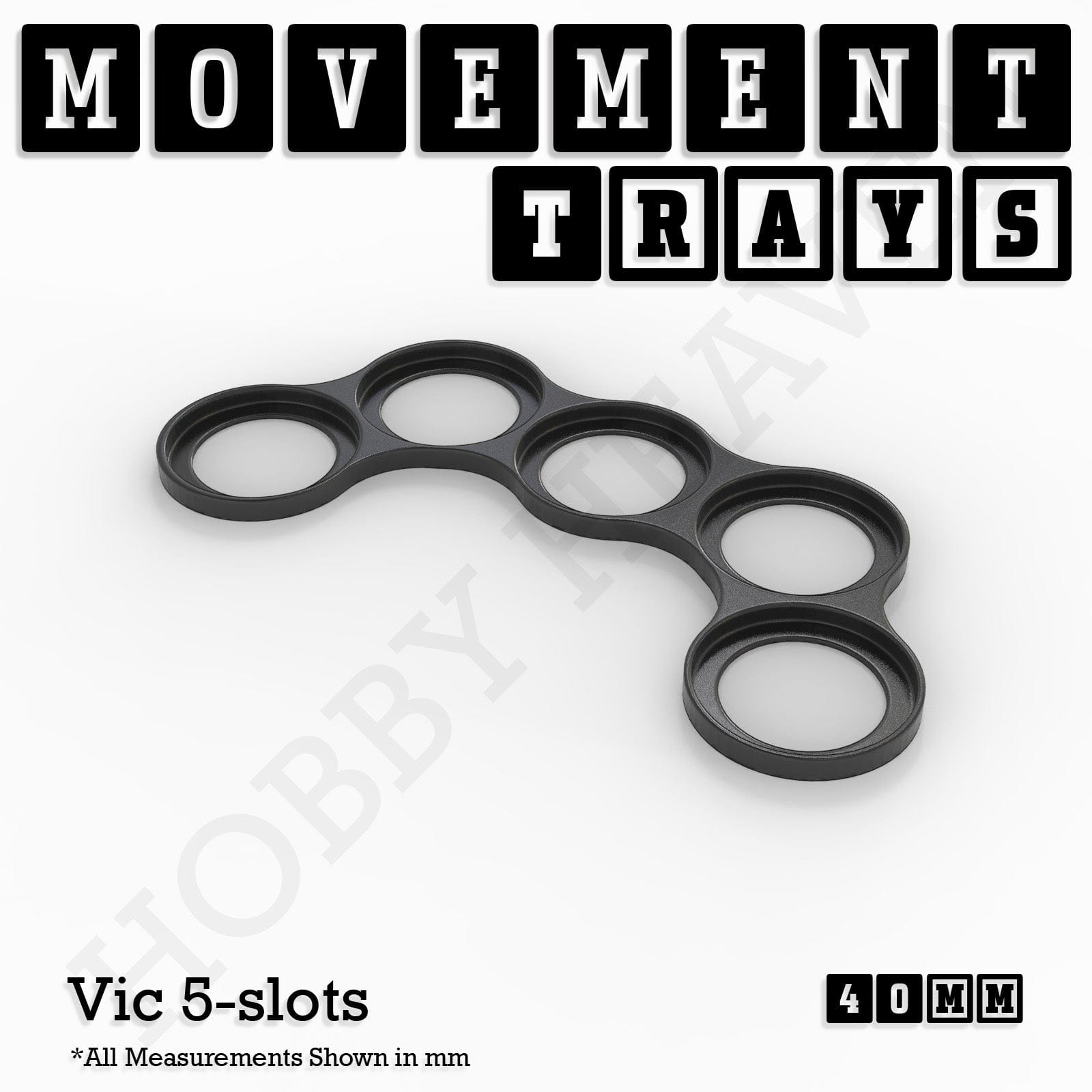 Movement Tray 40mm Movement Trays for Miniatures | Tabletop Wargames Compatible | Full Range