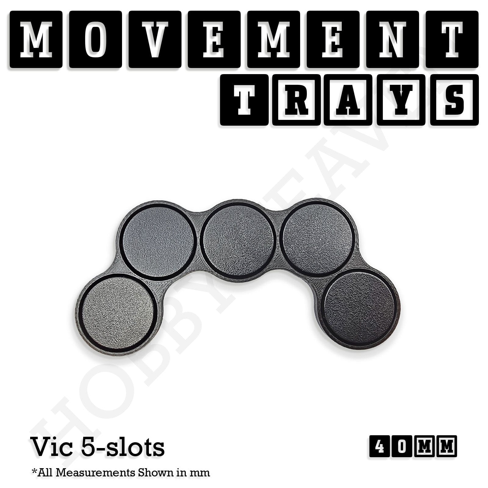 Movement Tray 40mm Movement Trays for Miniatures | Tabletop Wargames Compatible | Full Range