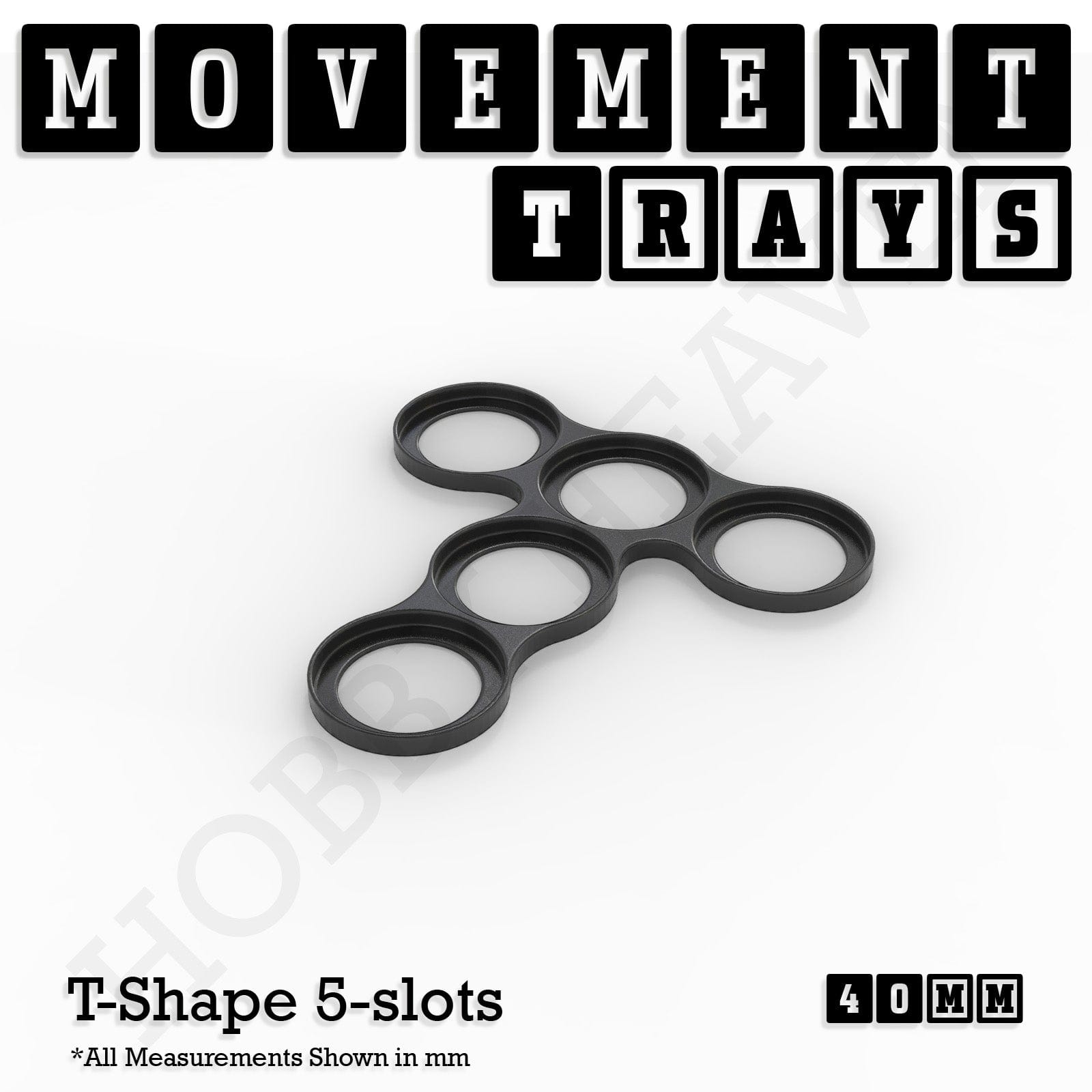 Movement Tray 40mm Movement Trays for Miniatures | Tabletop Wargames Compatible | Full Range