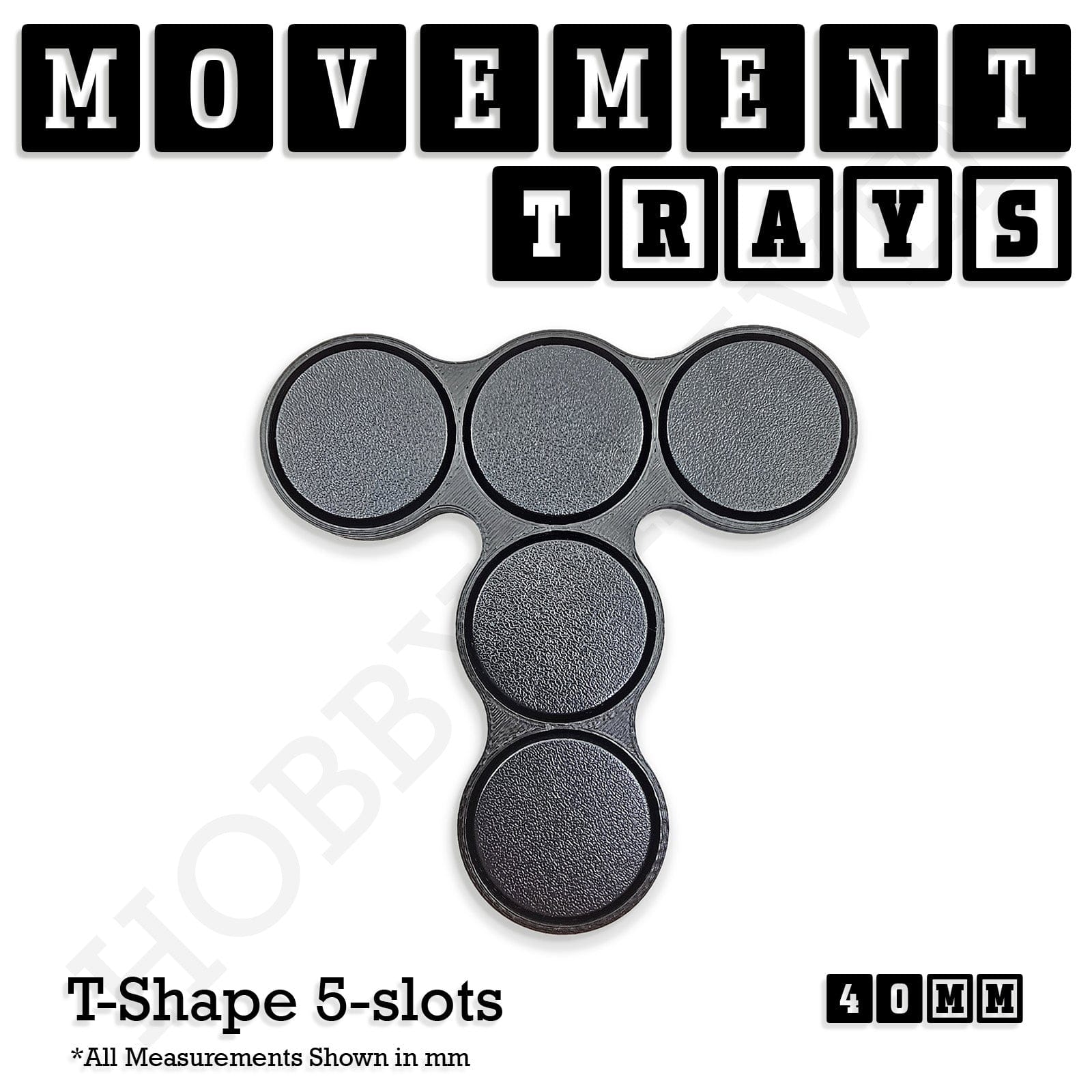 Movement Tray 40mm Movement Trays for Miniatures | Tabletop Wargames Compatible | Full Range