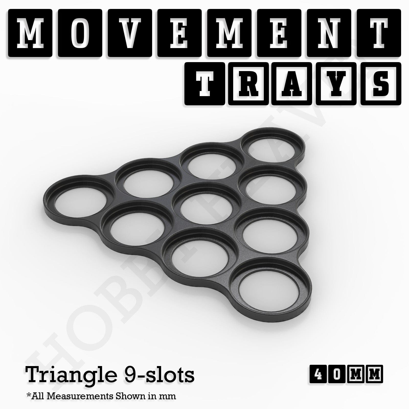 Movement Tray 40mm Movement Trays for Miniatures | Tabletop Wargames Compatible | Full Range