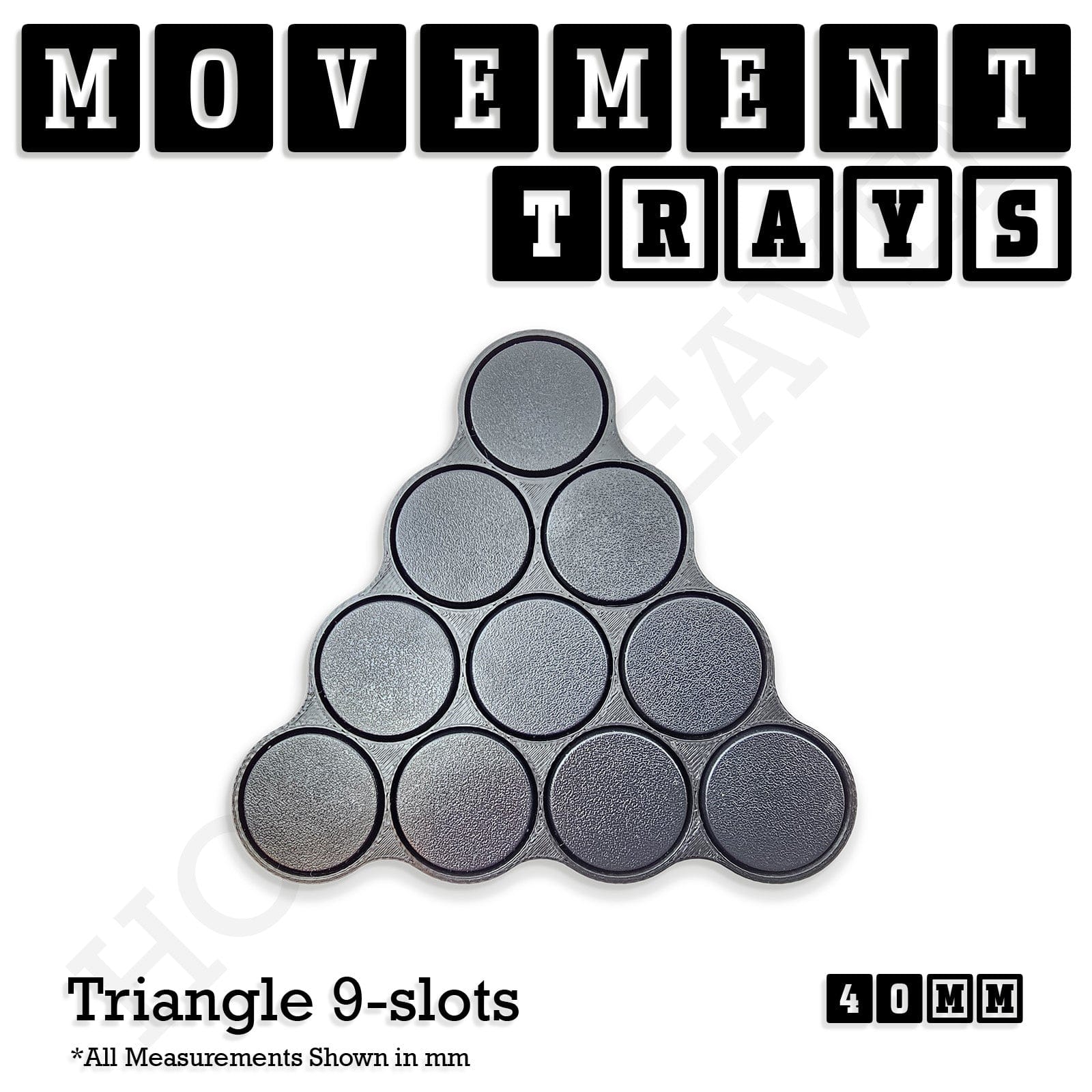 Movement Tray 40mm Movement Trays for Miniatures | Tabletop Wargames Compatible | Full Range