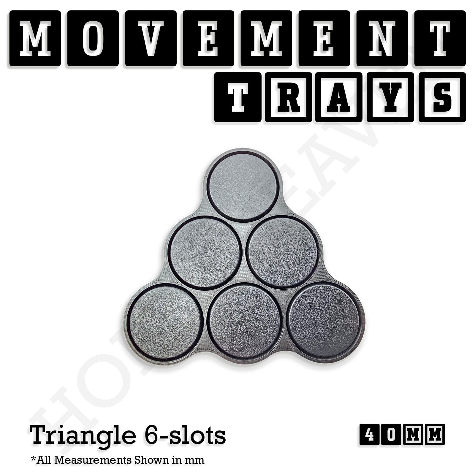 Movement Tray 40mm Movement Trays for Miniatures | Tabletop Wargames Compatible | Full Range
