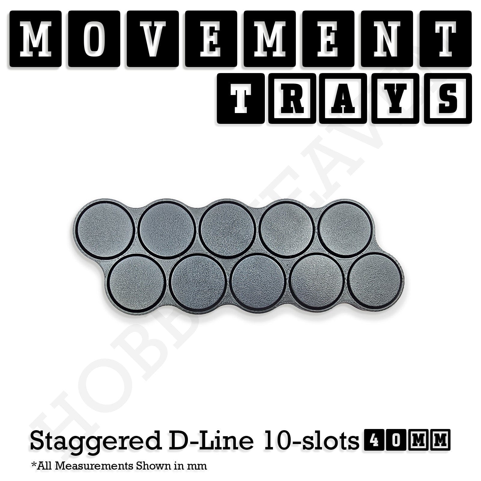Movement Tray 40mm Movement Trays for Miniatures | Tabletop Wargames Compatible | Full Range