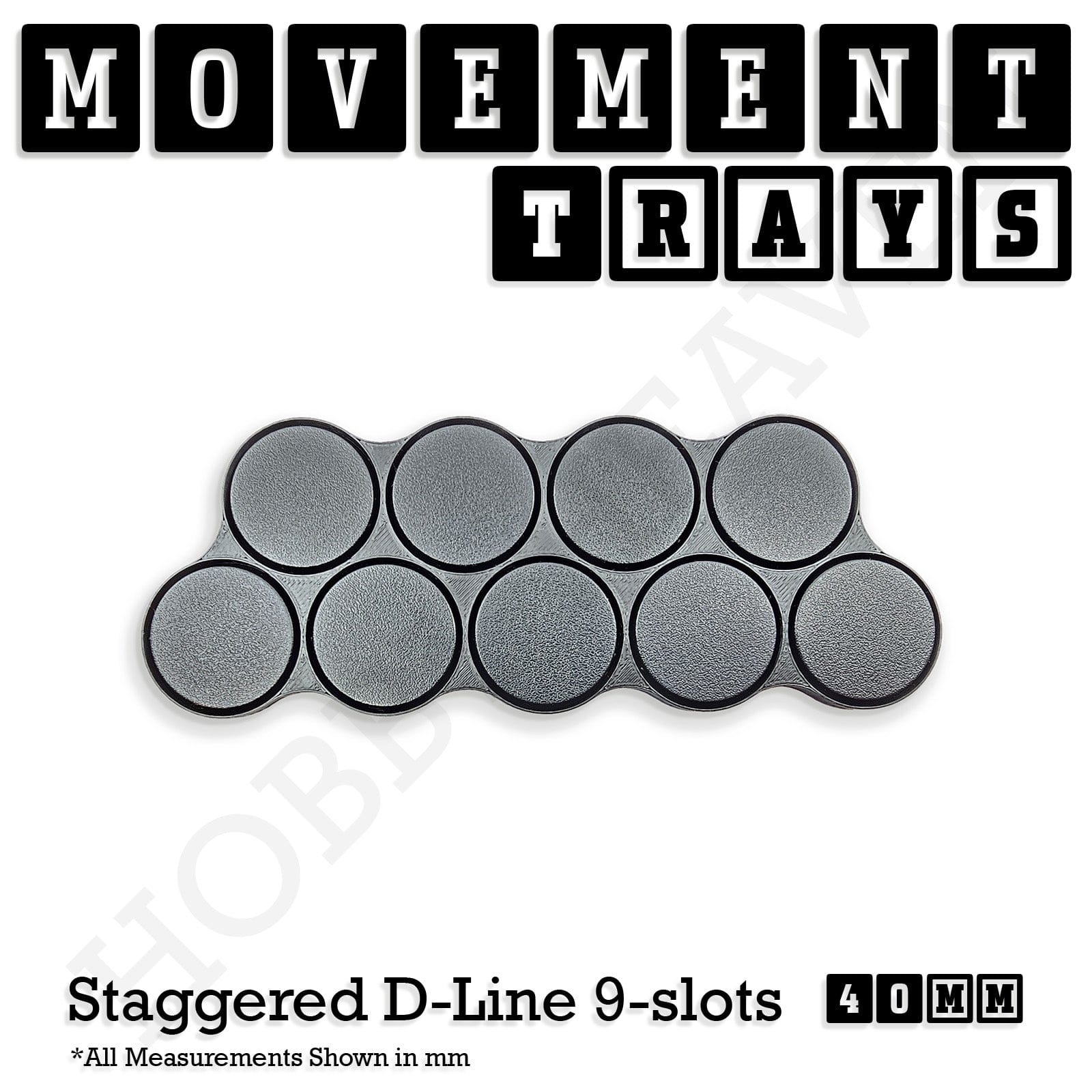 Movement Tray 40mm Movement Trays for Miniatures | Tabletop Wargames Compatible | Full Range