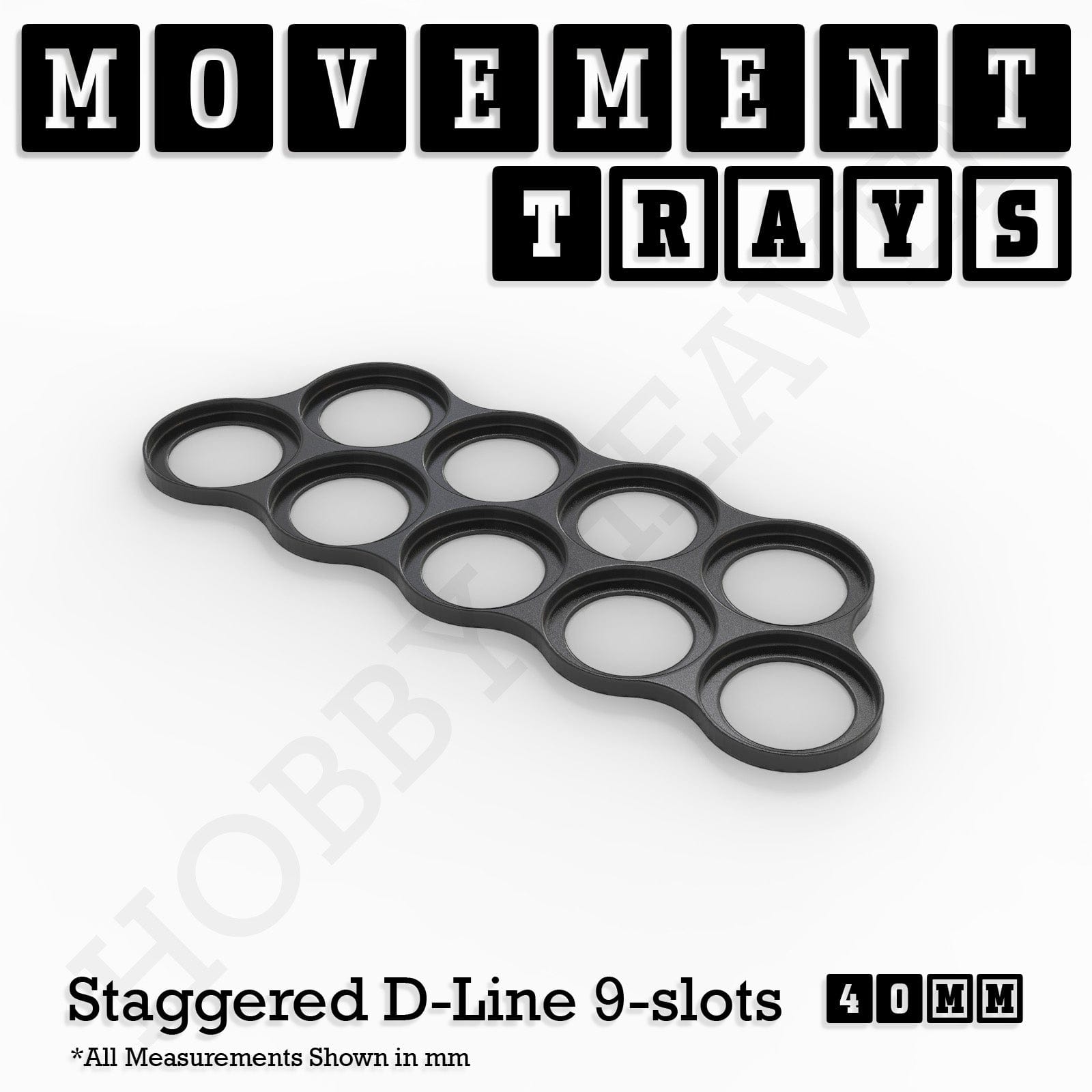Movement Tray 40mm Movement Trays for Miniatures | Tabletop Wargames Compatible | Full Range