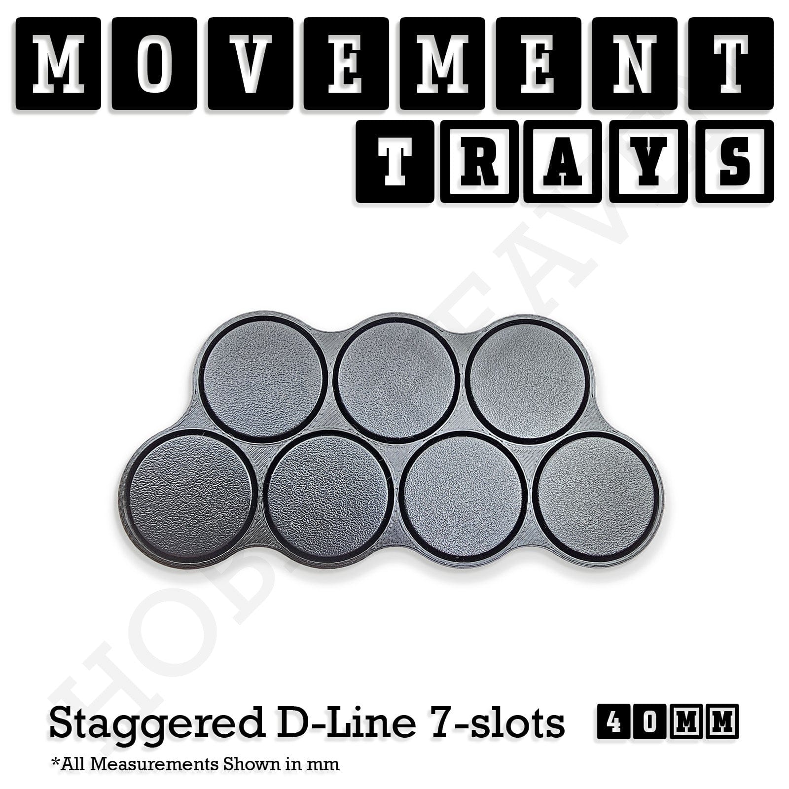 Movement Tray 40mm Movement Trays for Miniatures | Tabletop Wargames Compatible | Full Range