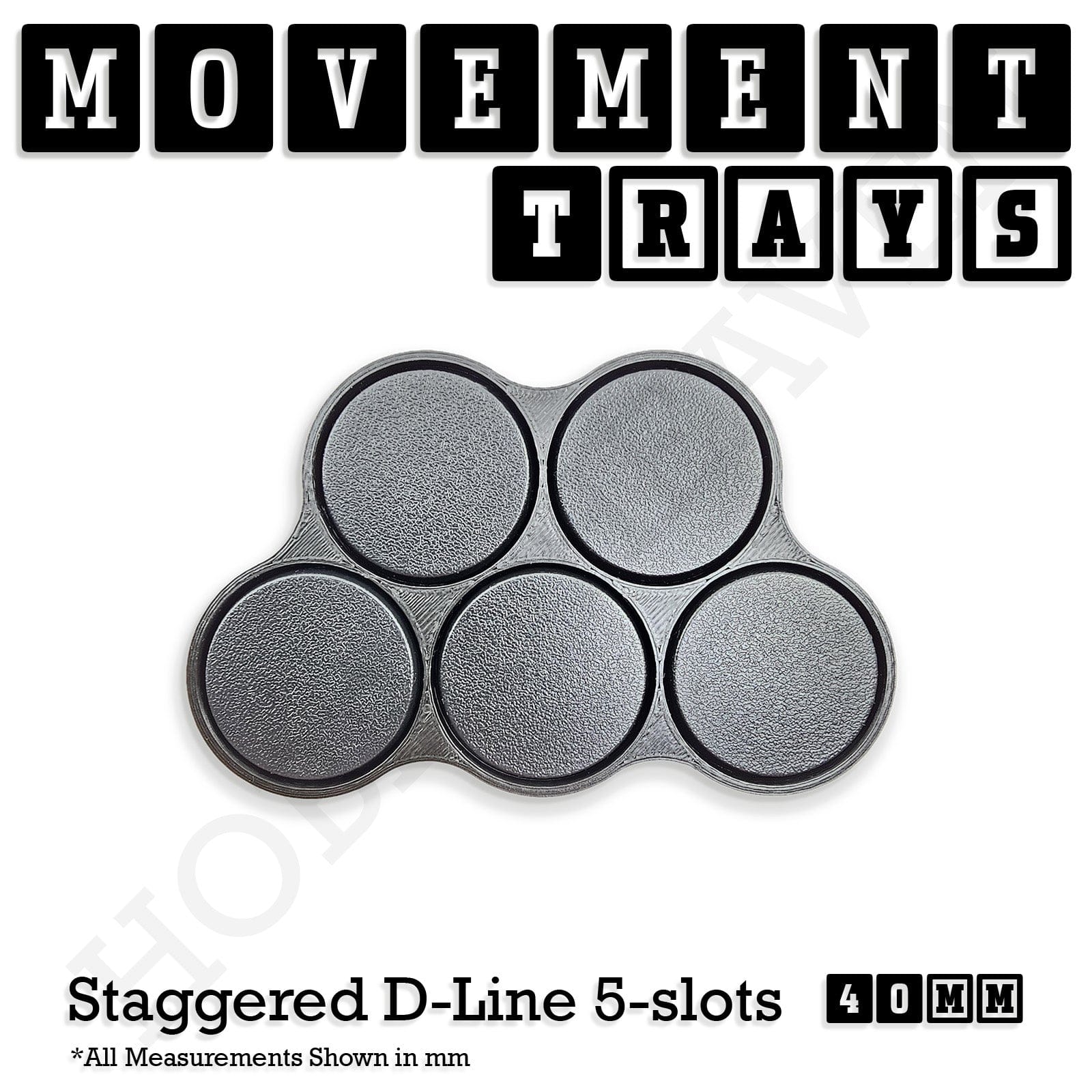 Movement Tray 40mm Movement Trays for Miniatures | Tabletop Wargames Compatible | Full Range