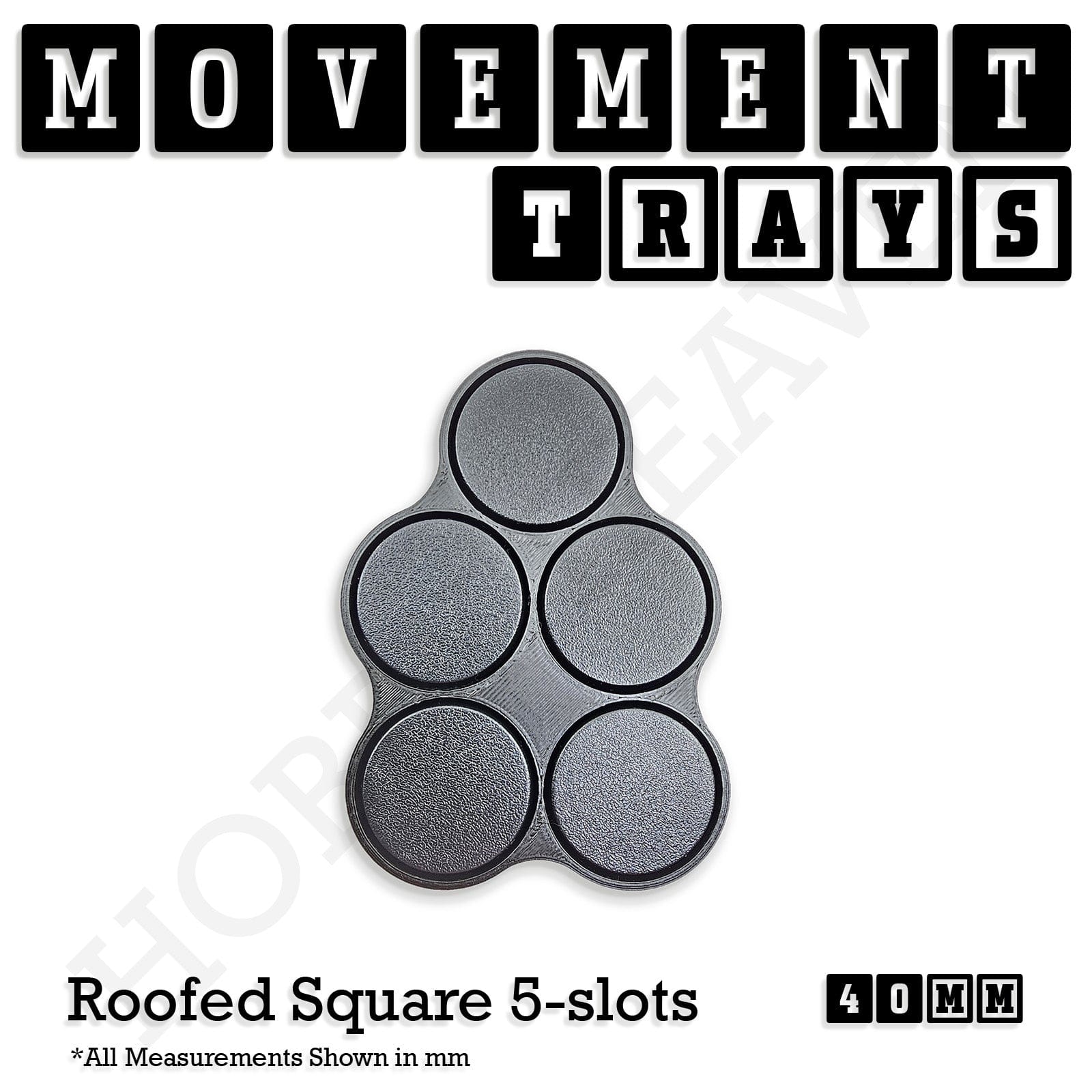Movement Tray 40mm Movement Trays for Miniatures | Tabletop Wargames Compatible | Full Range
