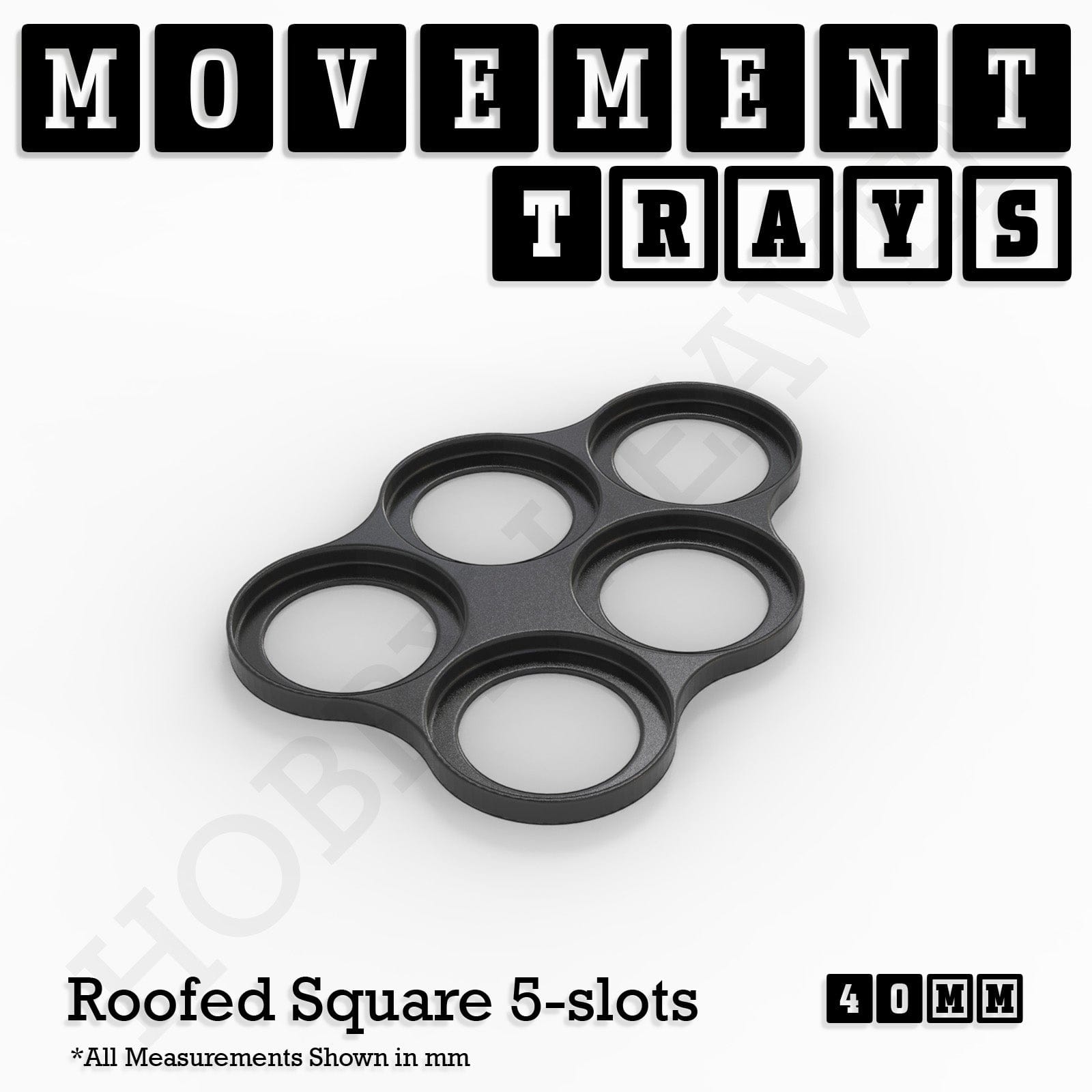Movement Tray 40mm Movement Trays for Miniatures | Tabletop Wargames Compatible | Full Range