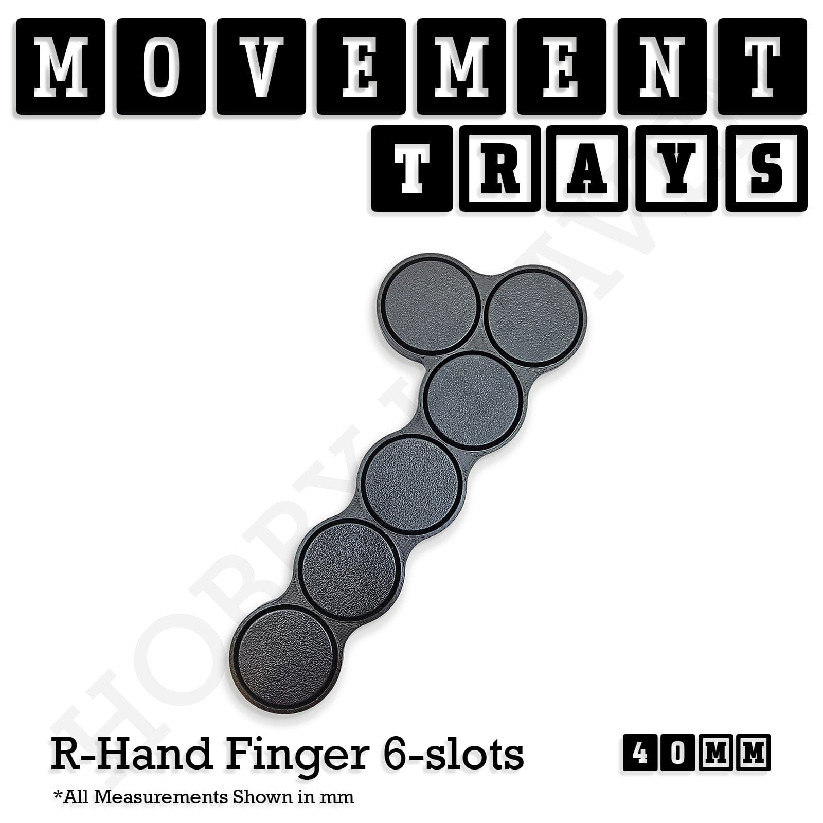 Movement Tray 40mm Movement Trays for Miniatures | Tabletop Wargames Compatible | Full Range