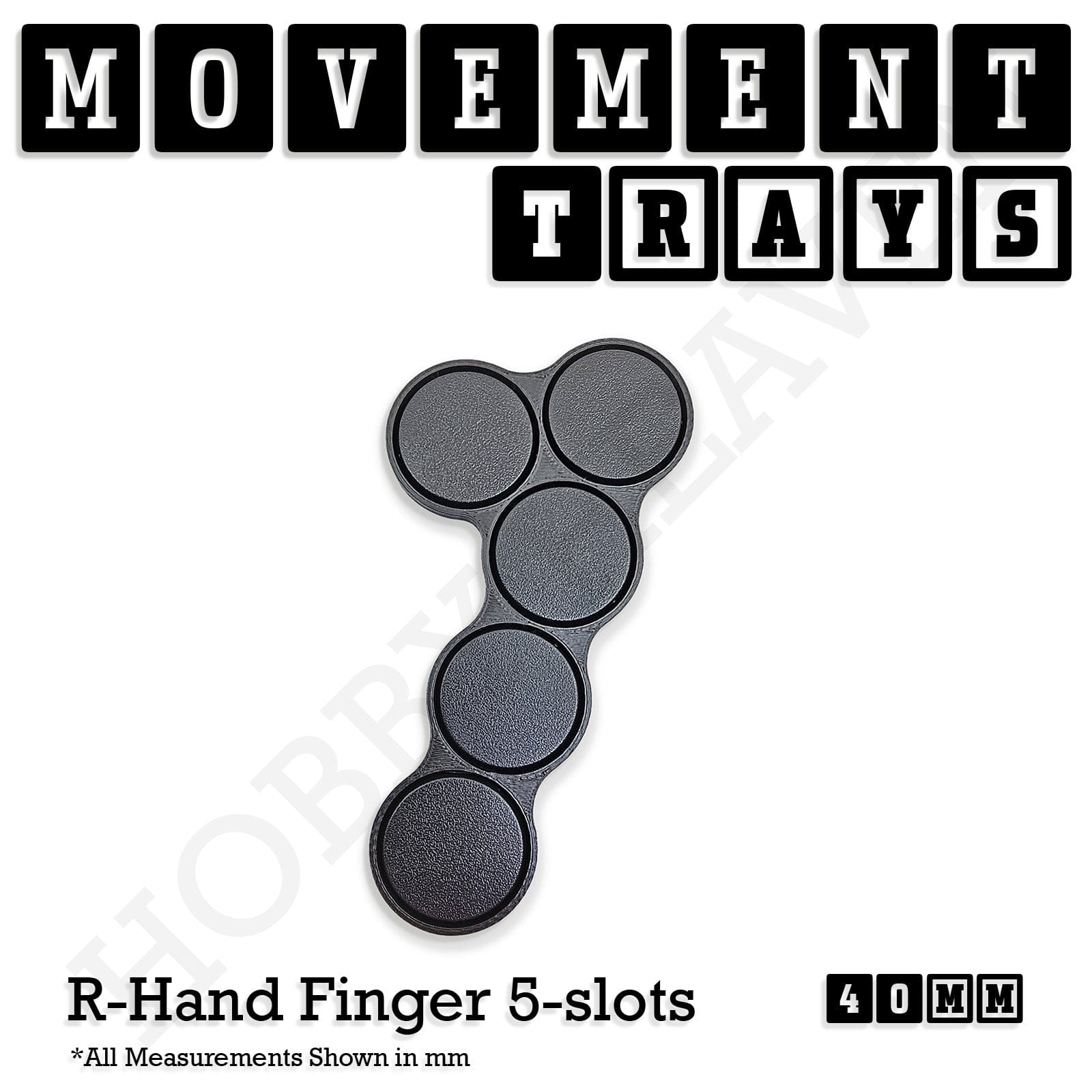 Movement Tray 40mm Movement Trays for Miniatures | Tabletop Wargames Compatible | Full Range