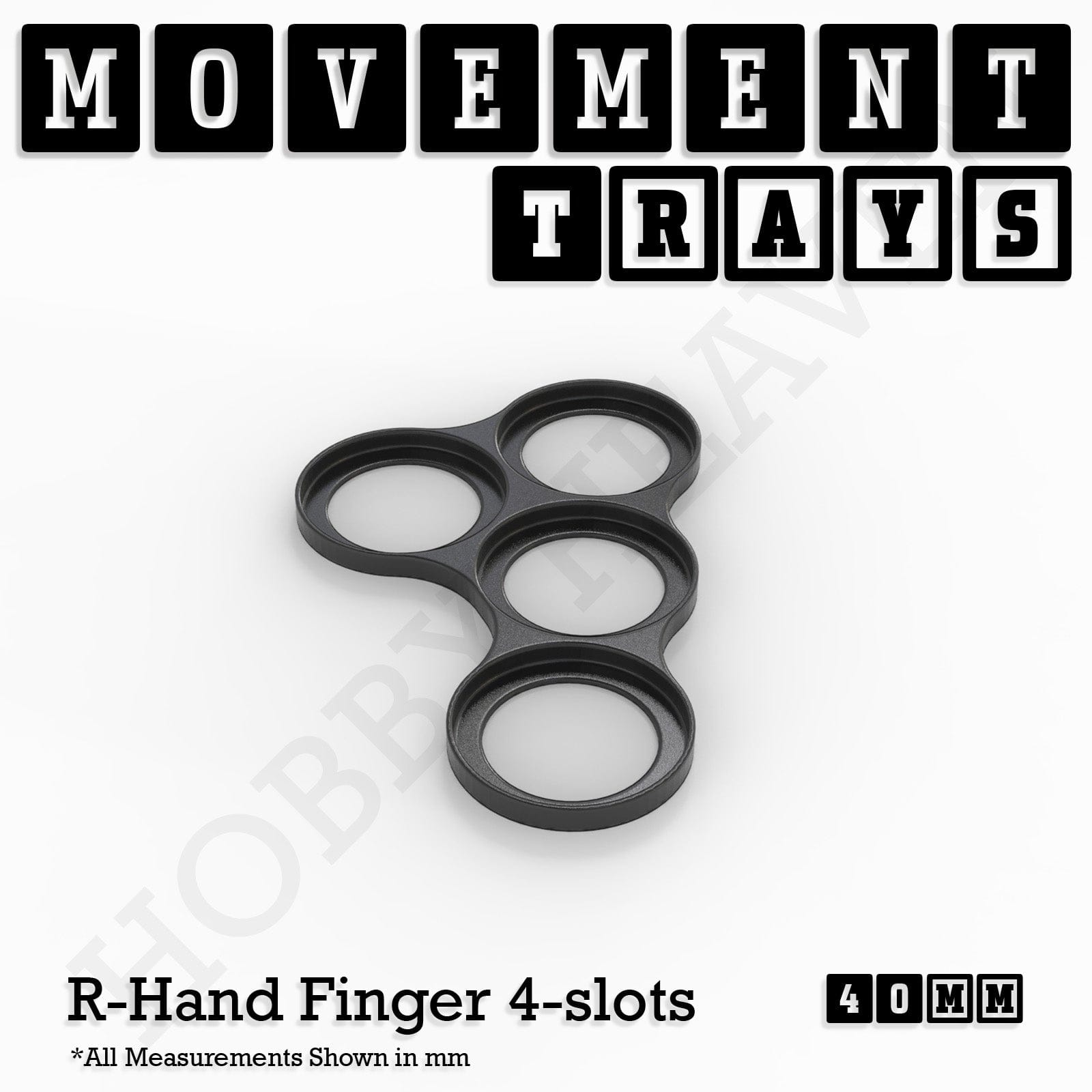 Movement Tray 40mm Movement Trays for Miniatures | Tabletop Wargames Compatible | Full Range