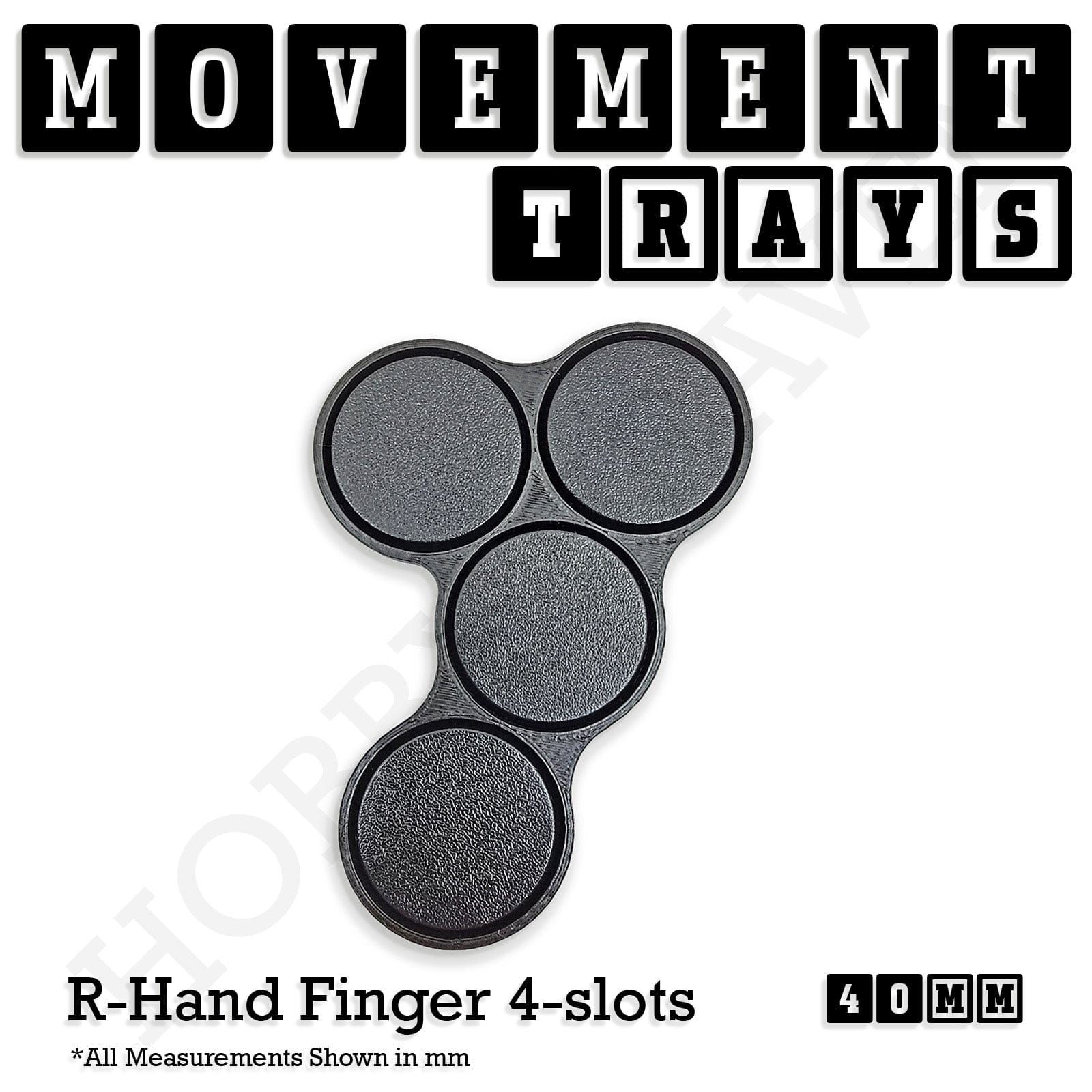 Movement Tray 40mm Movement Trays for Miniatures | Tabletop Wargames Compatible | Full Range