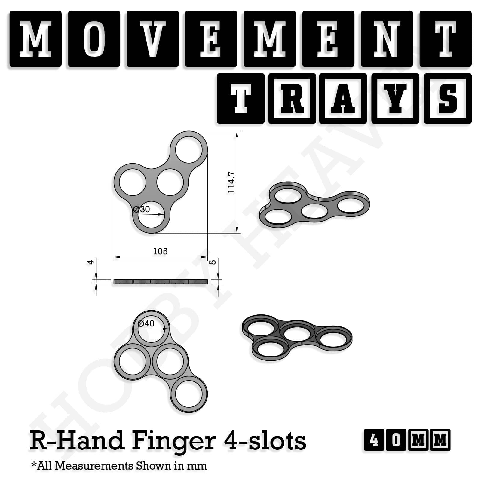Movement Tray 40mm Movement Trays for Miniatures | Tabletop Wargames Compatible | Full Range