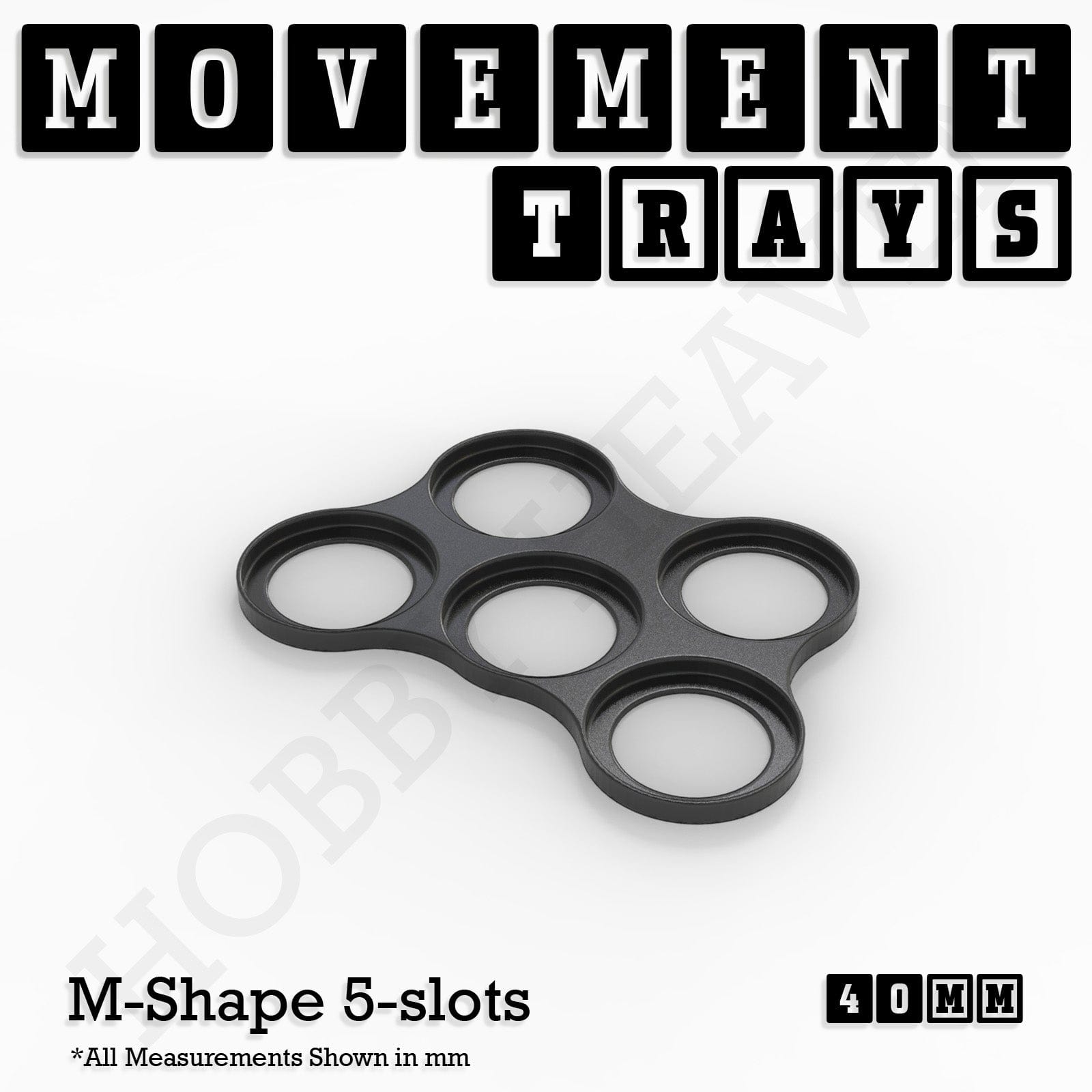 Movement Tray 40mm Movement Trays for Miniatures | Tabletop Wargames Compatible | Full Range