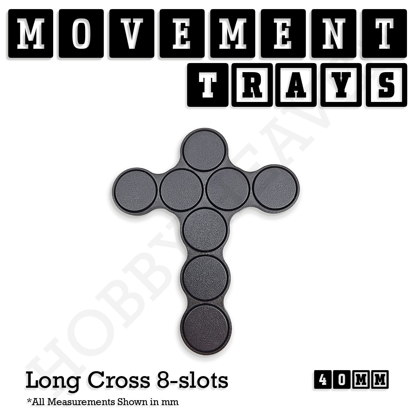 Movement Tray 40mm Movement Trays for Miniatures | Tabletop Wargames Compatible | Full Range