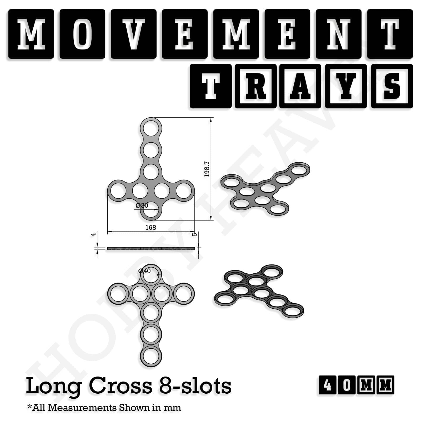 Movement Tray 40mm Movement Trays for Miniatures | Tabletop Wargames Compatible | Full Range