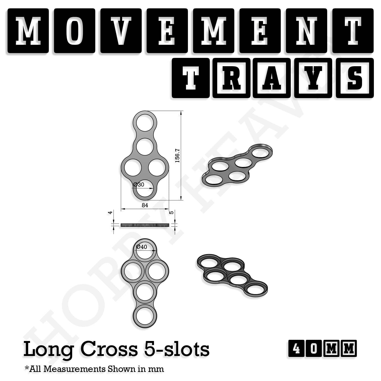 Movement Tray 40mm Movement Trays for Miniatures | Tabletop Wargames Compatible | Full Range