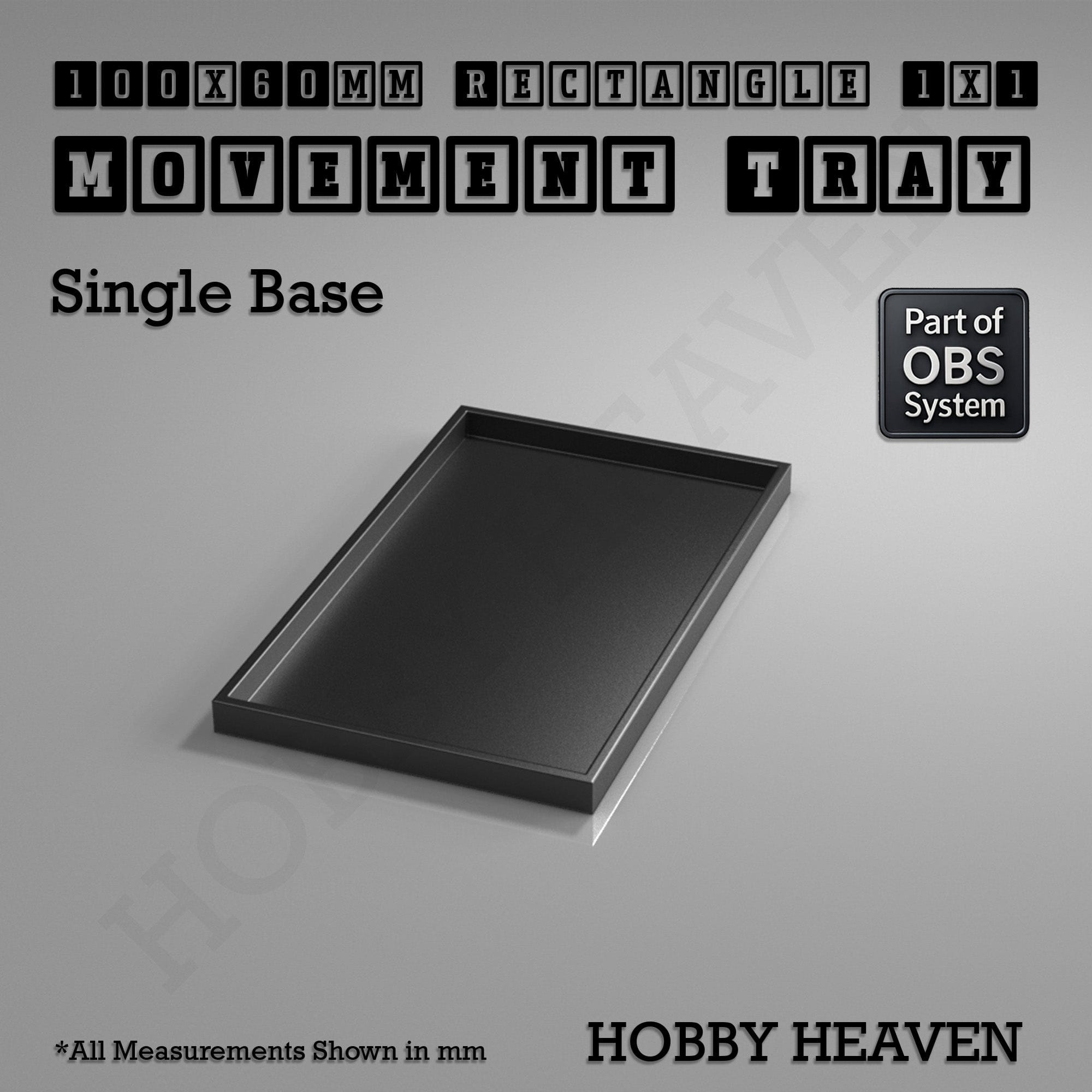 Movement Tray Rectangle Movement Trays | Cavalry & Monsters | 50×25-100×60mm | OBS System