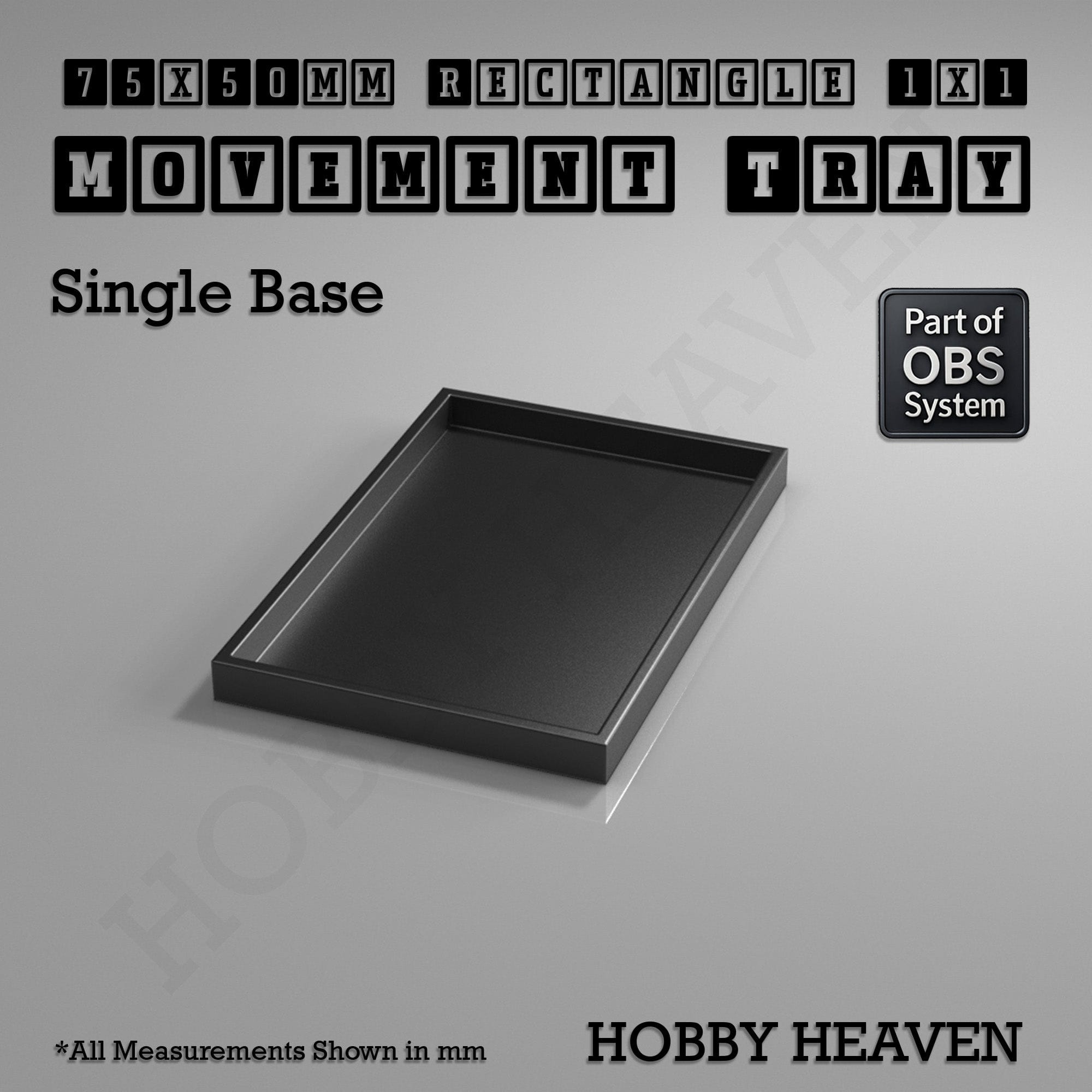 Movement Tray Rectangle Movement Trays | Cavalry & Monsters | 50×25-100×60mm | OBS System