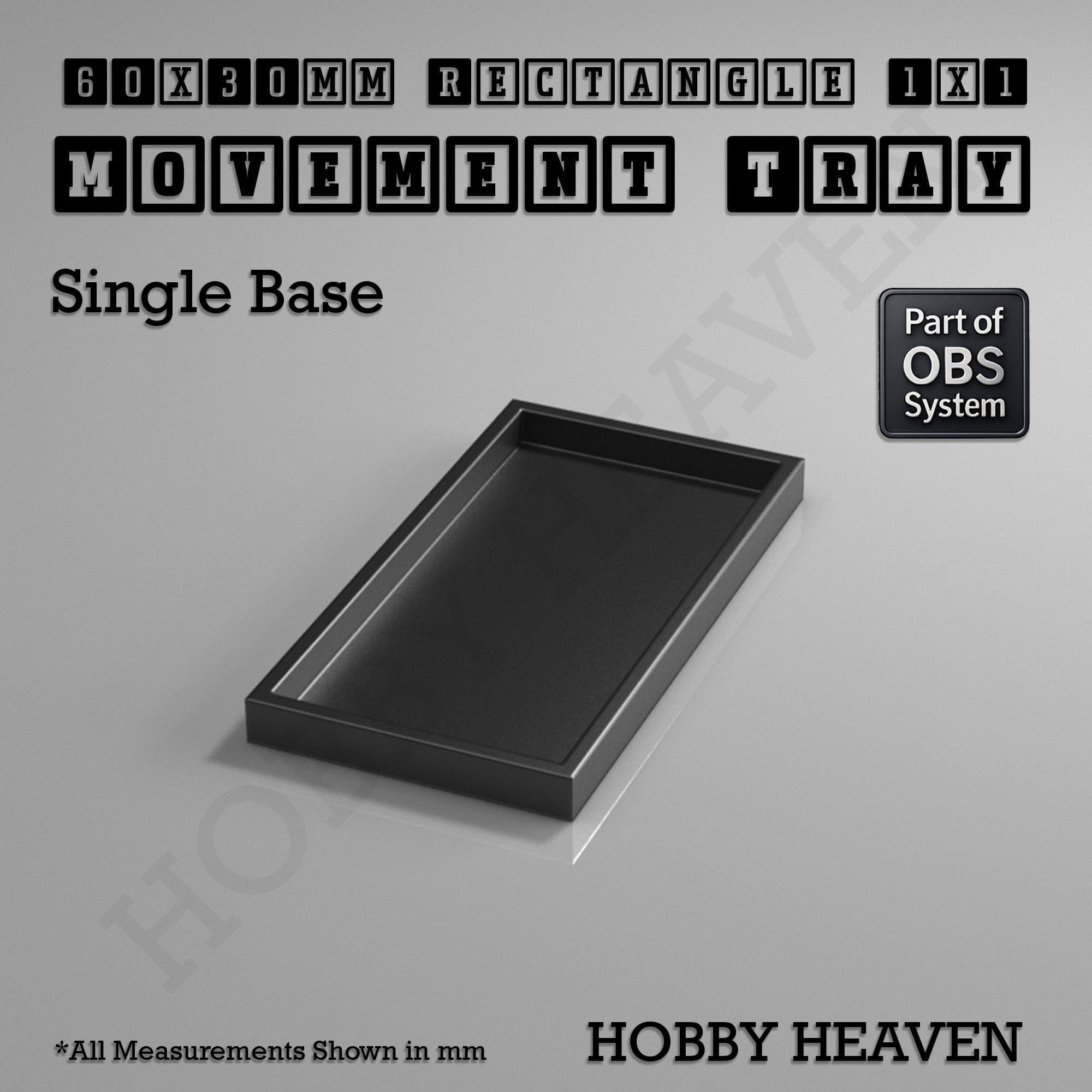 Movement Tray Rectangle Movement Trays | Cavalry & Monsters | 50×25-100×60mm | OBS System