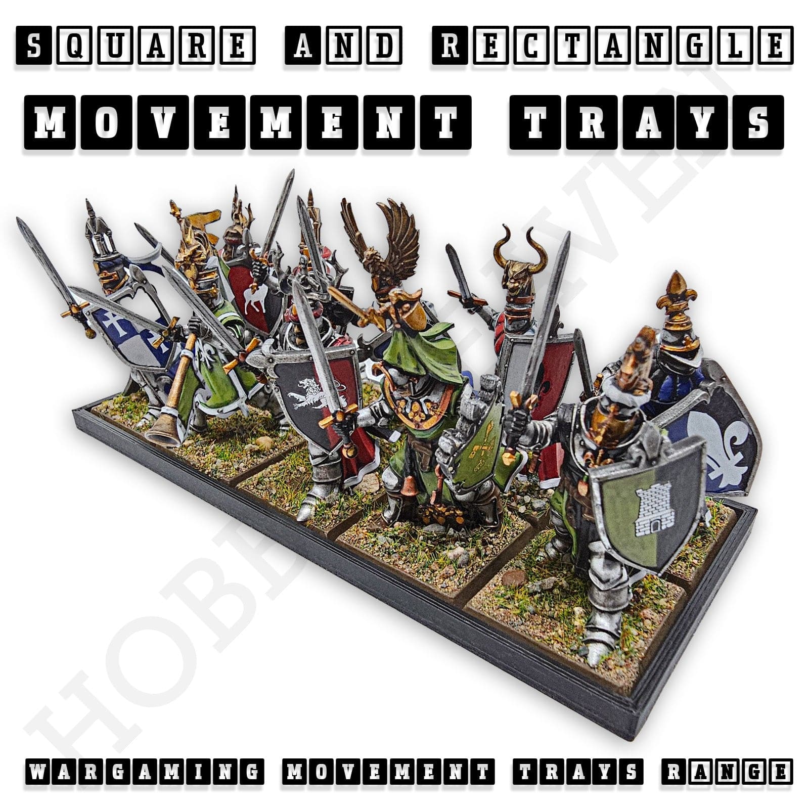Movement Tray Rectangle Movement Trays | Cavalry & Monsters | 50×25-100×60mm | OBS System