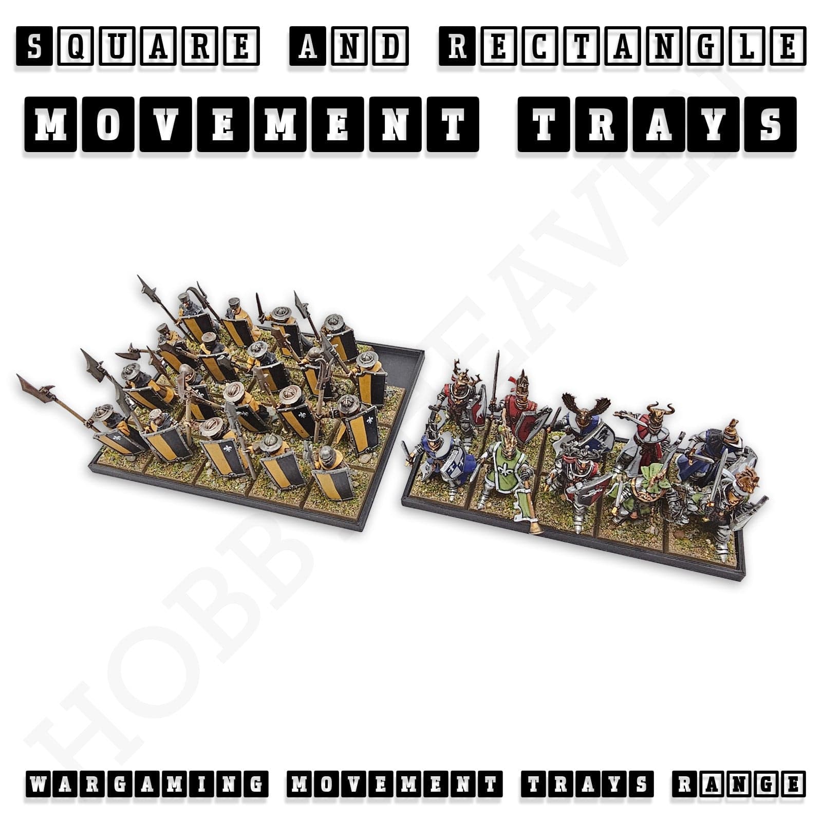Movement Tray Rectangle Movement Trays | Cavalry & Monsters | 50×25-100×60mm | OBS System