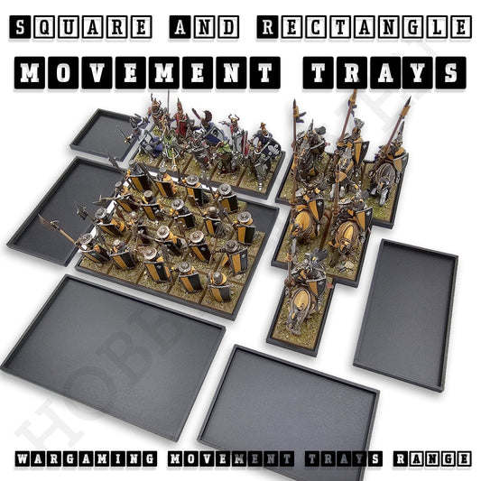 Movement Tray Rectangle Movement Trays | Cavalry & Monsters | 50×25-100×60mm | OBS System