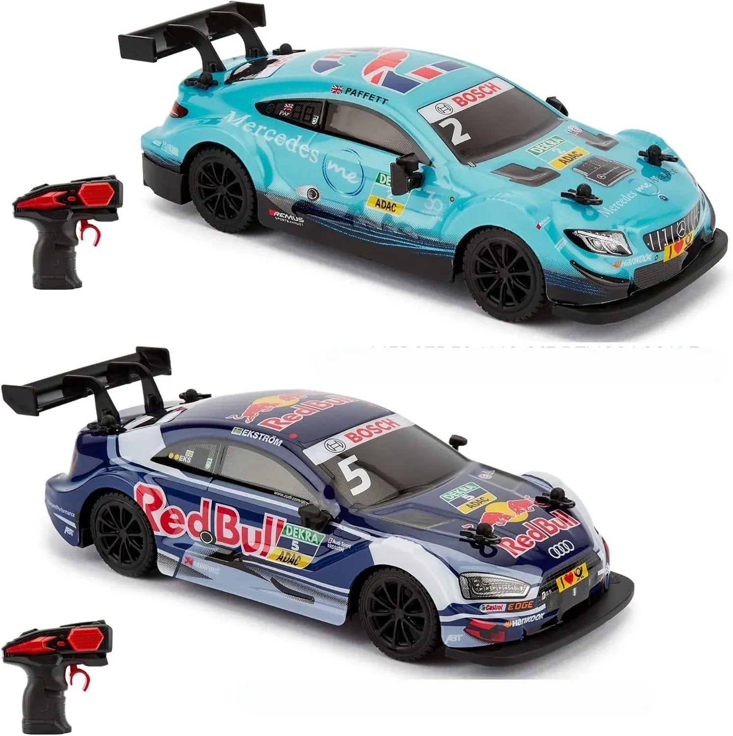 Netmarket CMJ RC Cars Twin Pack: Audi RS5 &Mercedes AMG C63, 1:24, New but open/scruffy box
